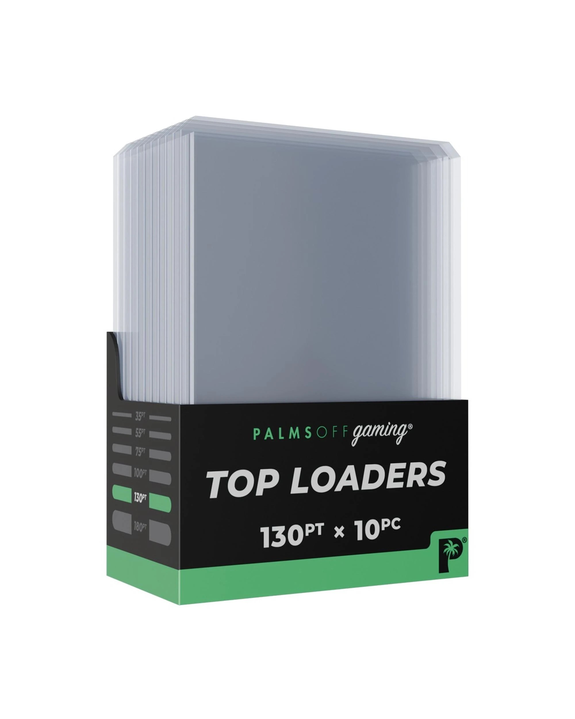1 Palms Off Gaming 130pt Top Loaders - 10pc - Clear, 1 of 2