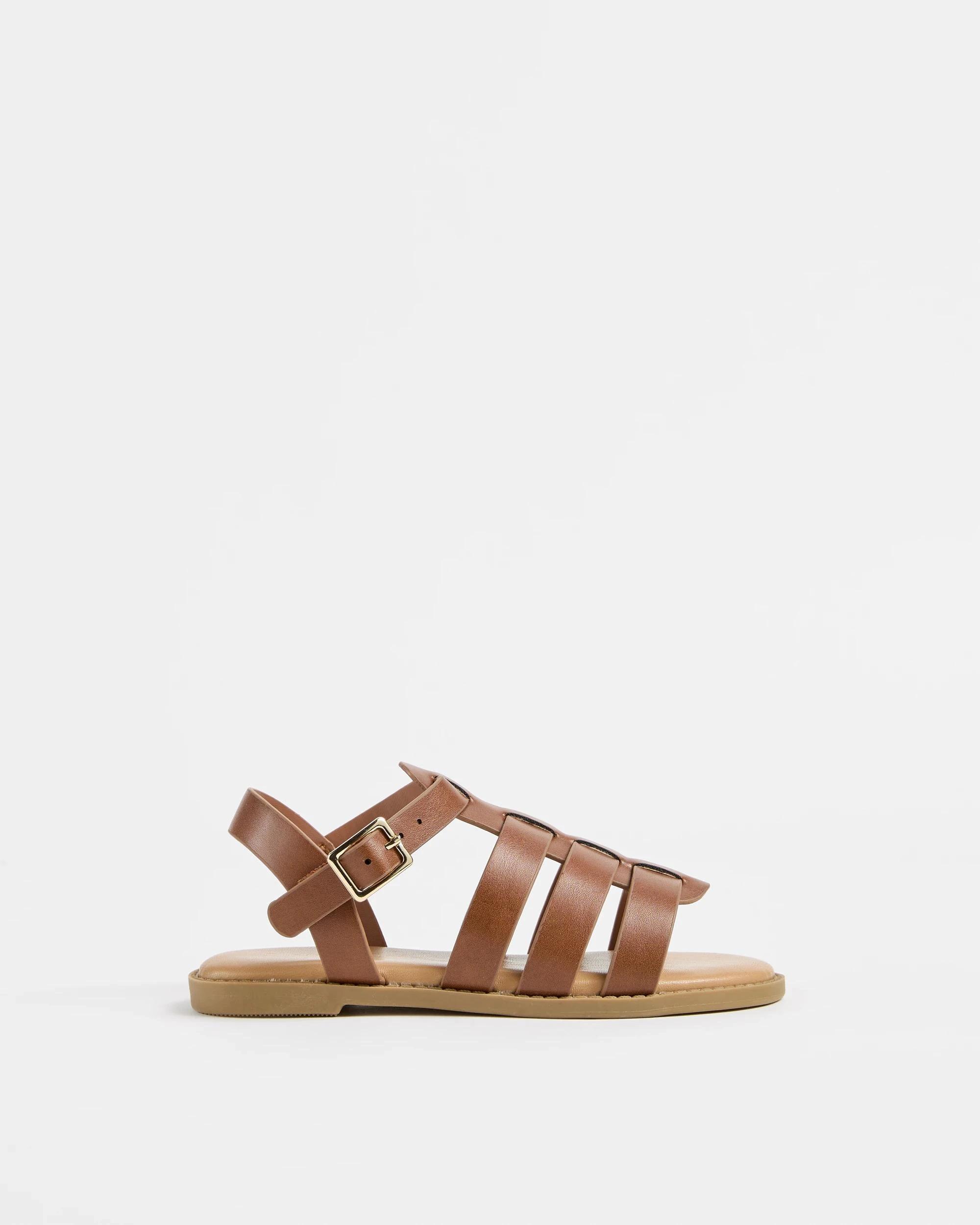 1 Target Girls Junior Gladiator Sandal TAN, 1 of 3