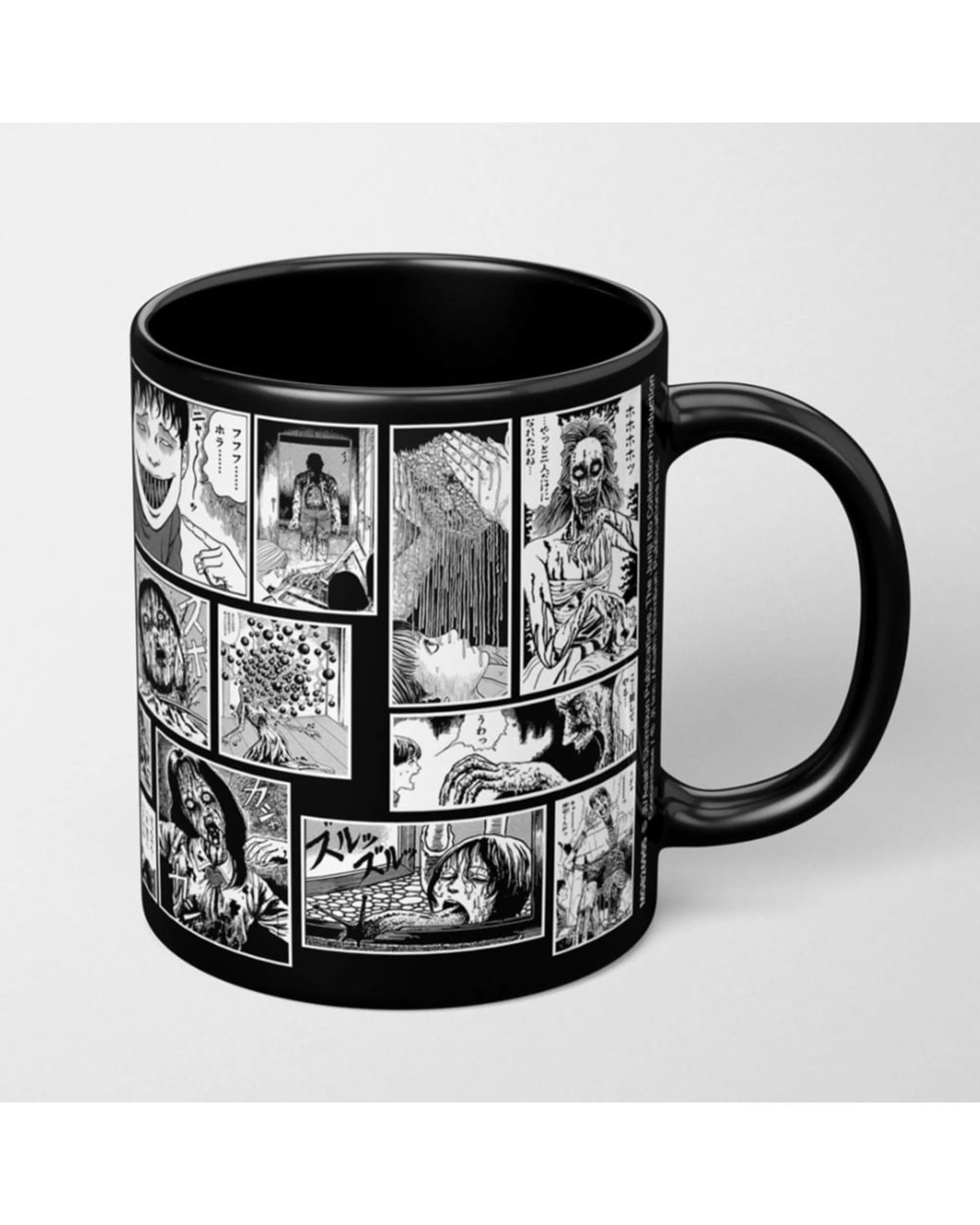 4 Junji Ito Nightmares in Black and White Coloured Inner Mug - Multi, 4 of 4