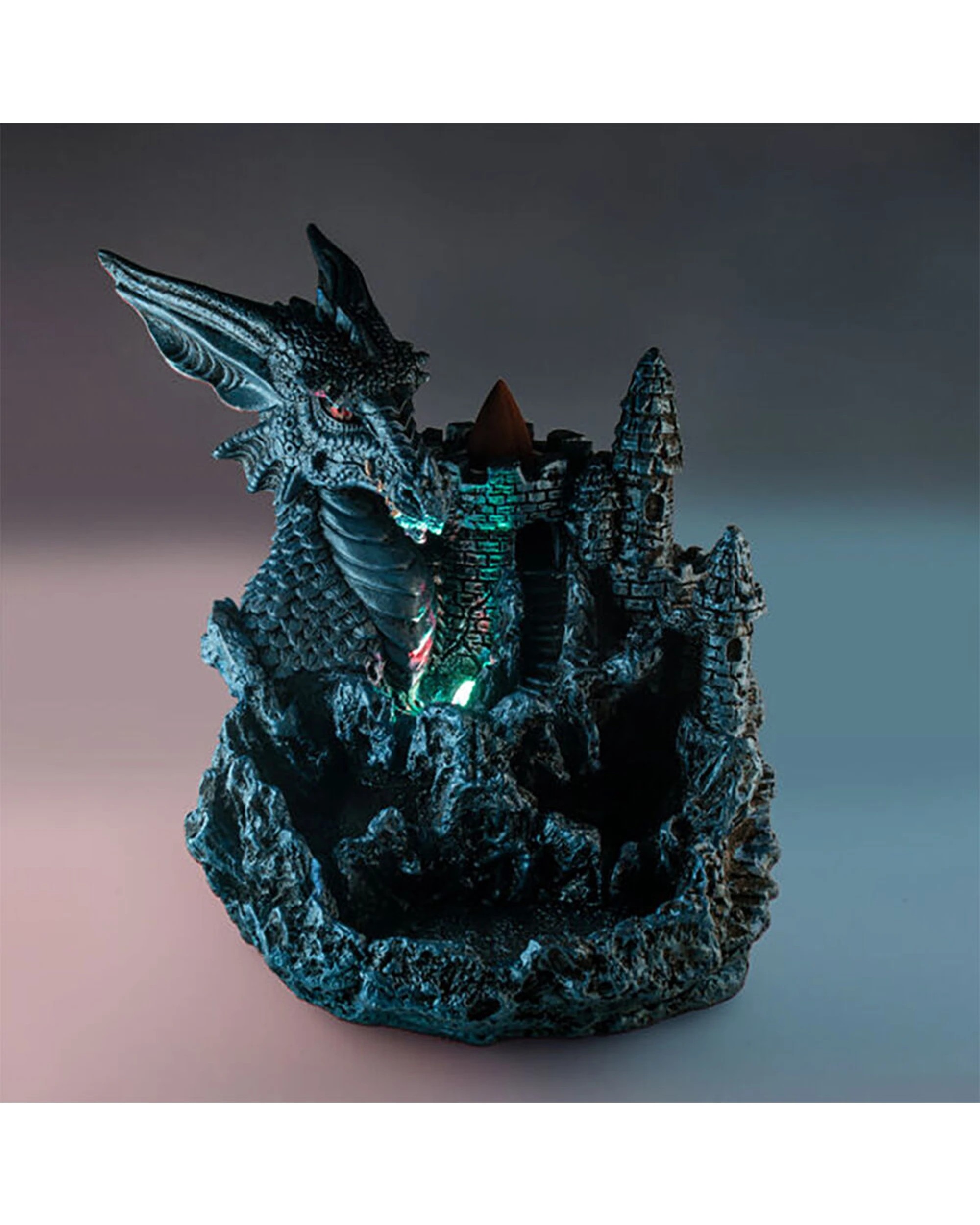 2 Mystical Worlds Ice Dragon LED Backflow Incense Burne - Blue, 2 of 6