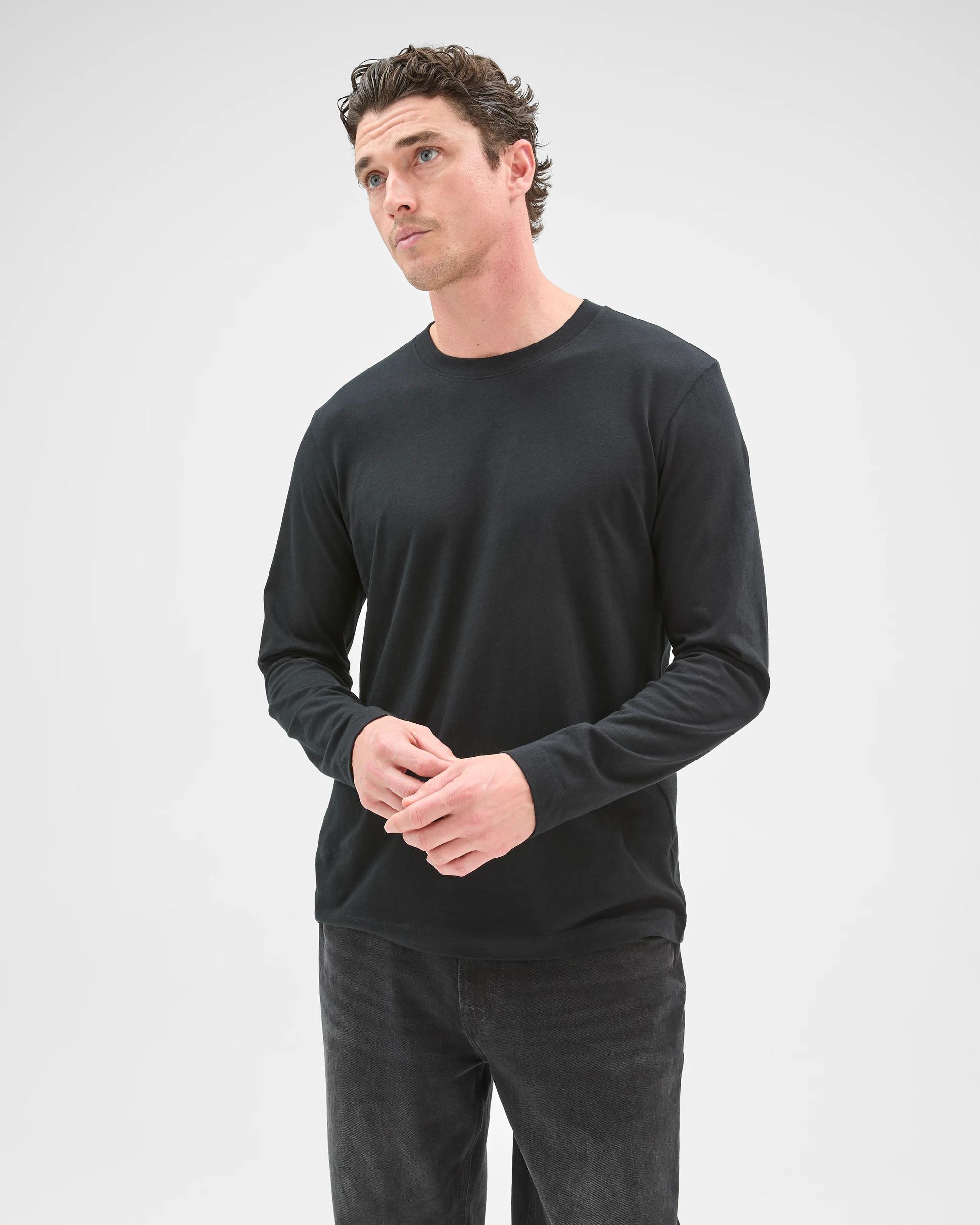4 Target Australian Cotton Long Sleeve T-Shirt BLACK, 4 of 8