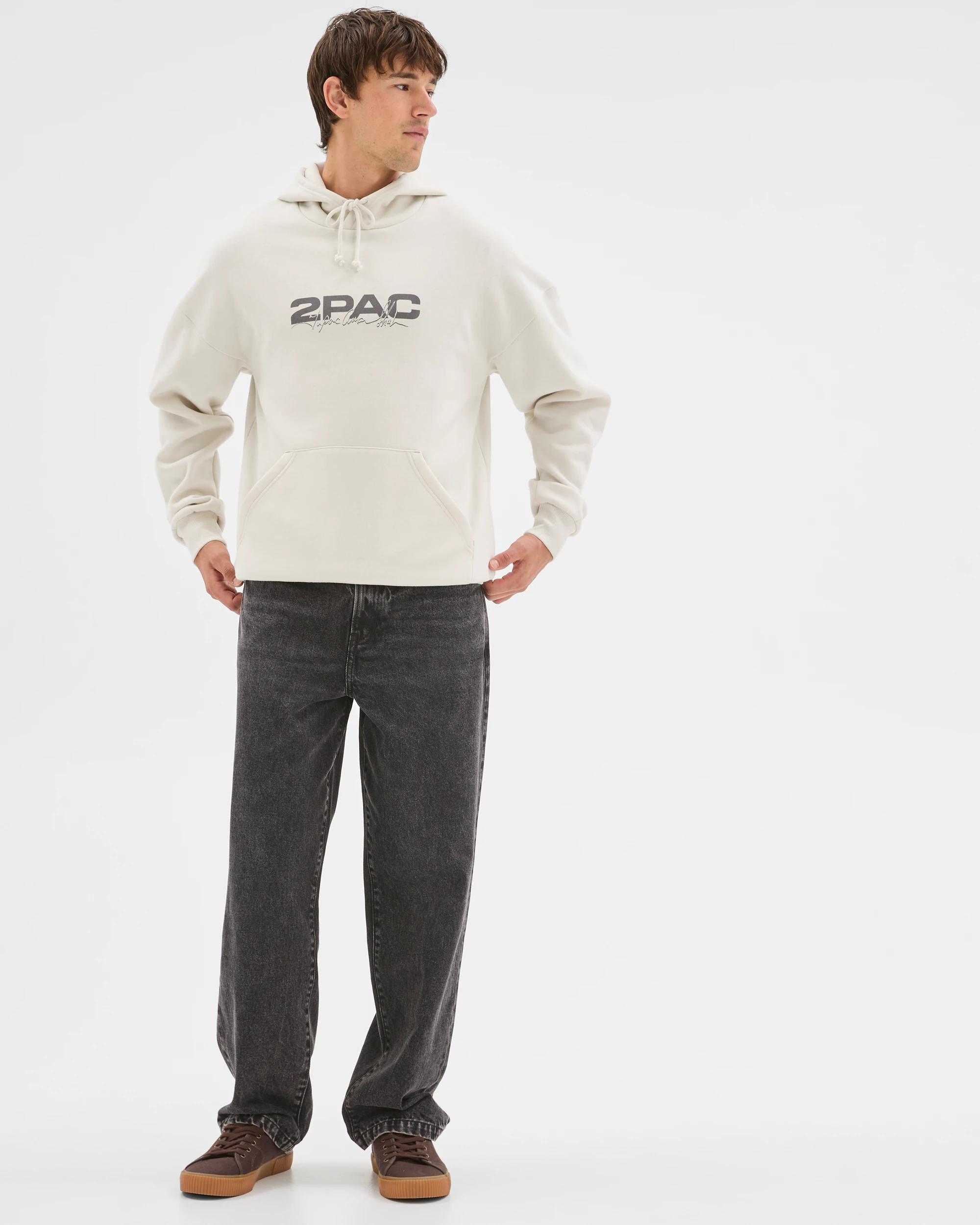 2 Target Man Tupac Heavyweight Graphic Hoodie GREY, 2 of 6