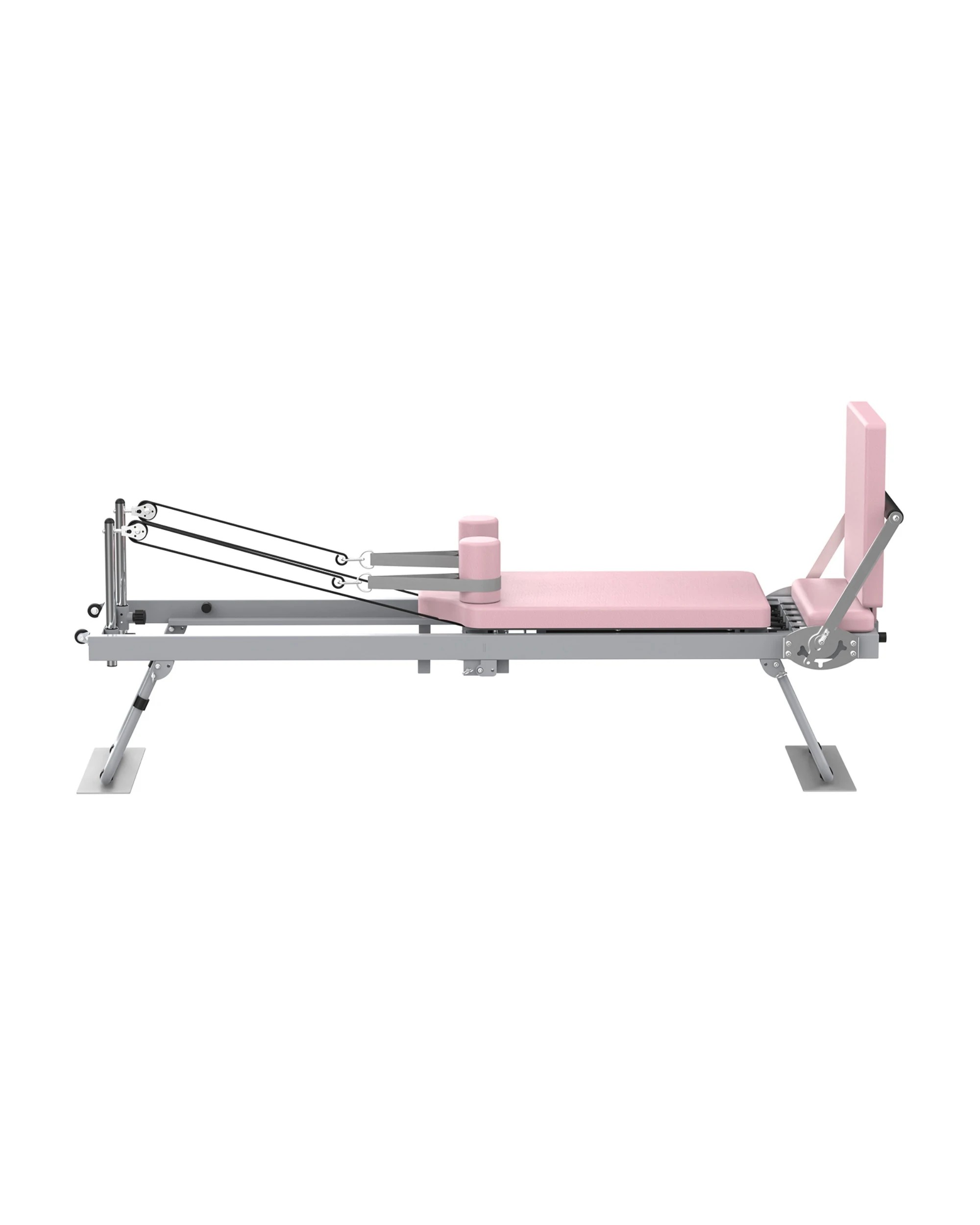 3 Advwin Foldable Pilates Exercise Machine with Jump Board & Reformer Box for Home, 120kg Capacity Pink, 3 of 7