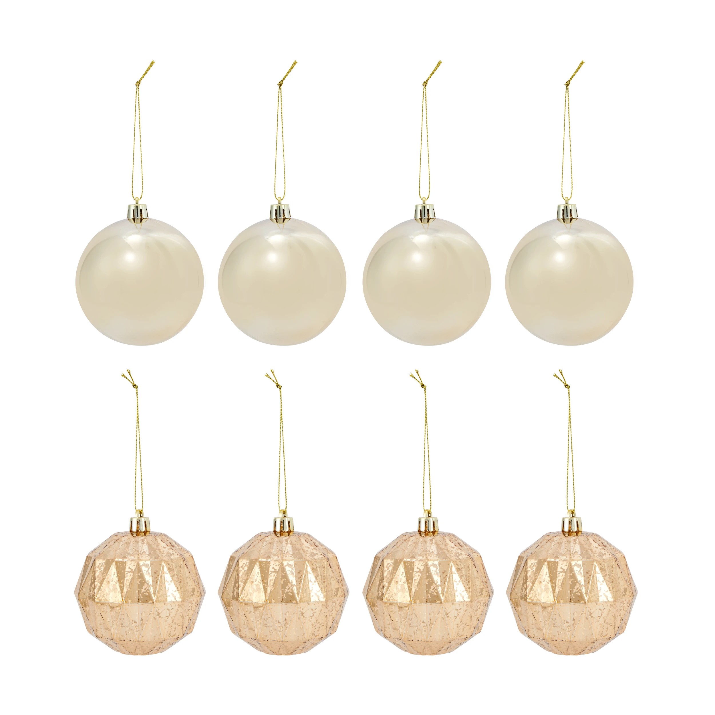 2 8 Pack 8cm Gold Baubles, 2 of 6
