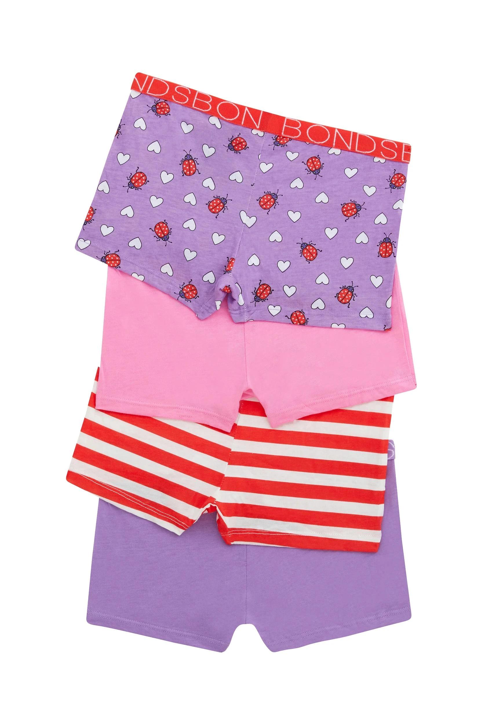 2 Older Girls 4 Pack Shortie - Bonds PRINT YYP, 2 of 3