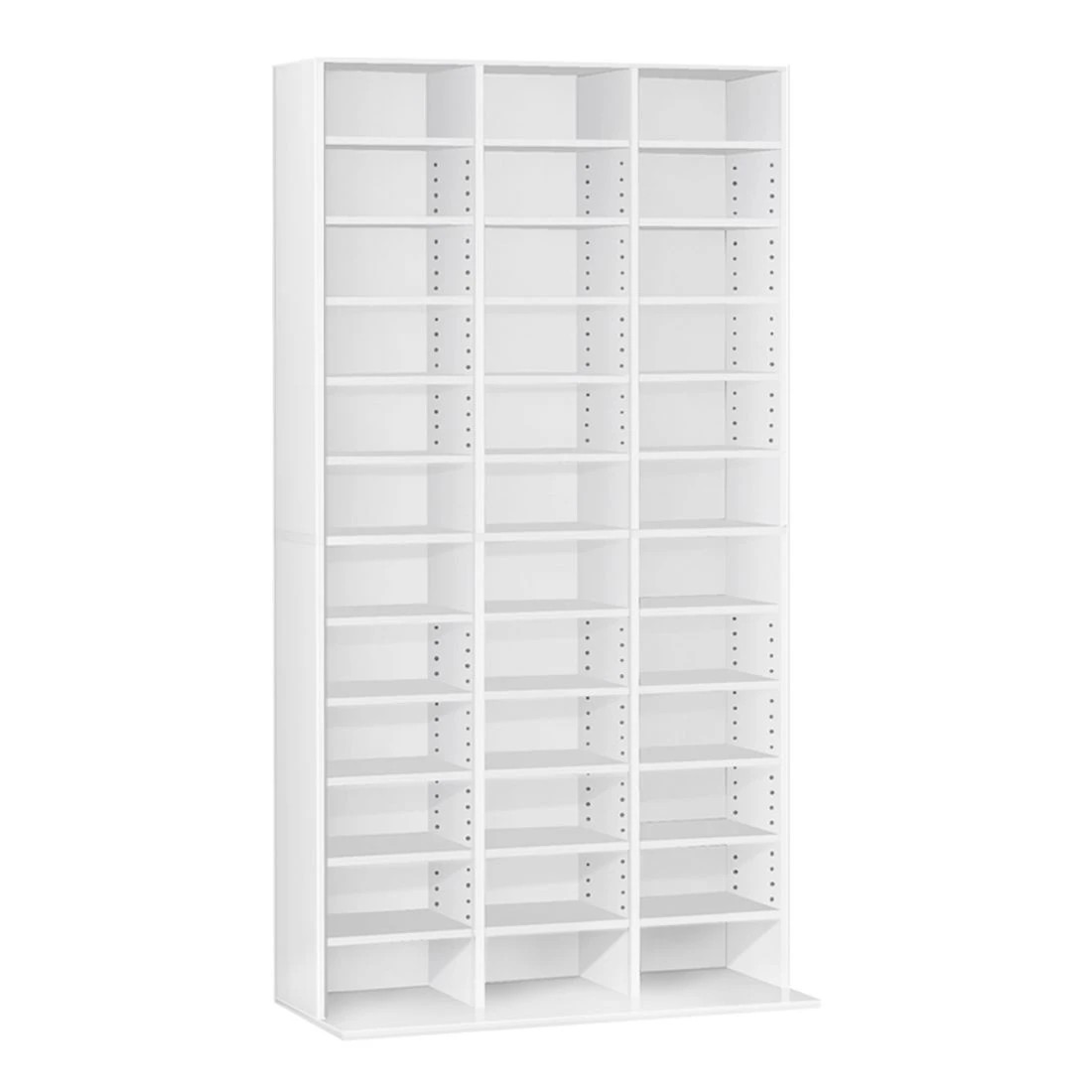 3 Artiss Bookshelf CD Storage Rack Media Tower Home Office Organizer Space Saving Decor Sturdy Easy Assembly - White, 3 of 10