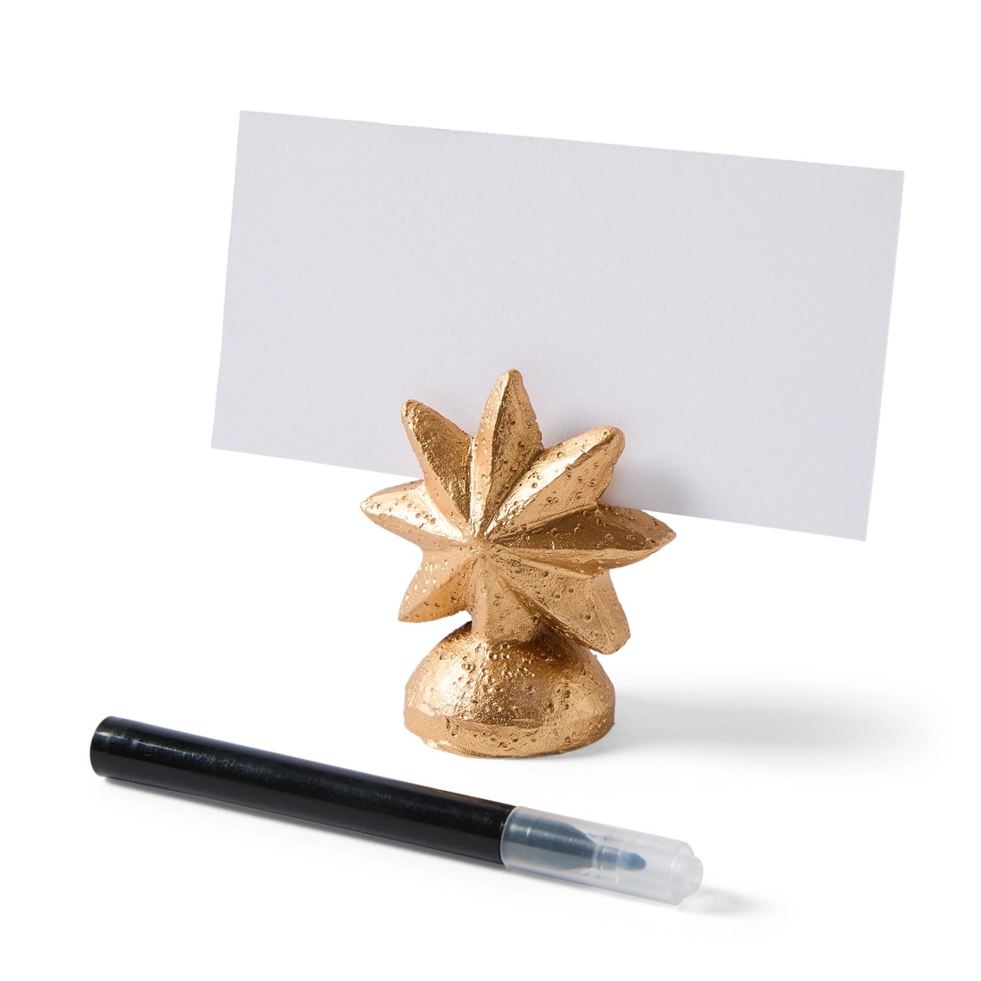 3 4 Pack Gold Look Starburst Placecard Holders, 3 of 8