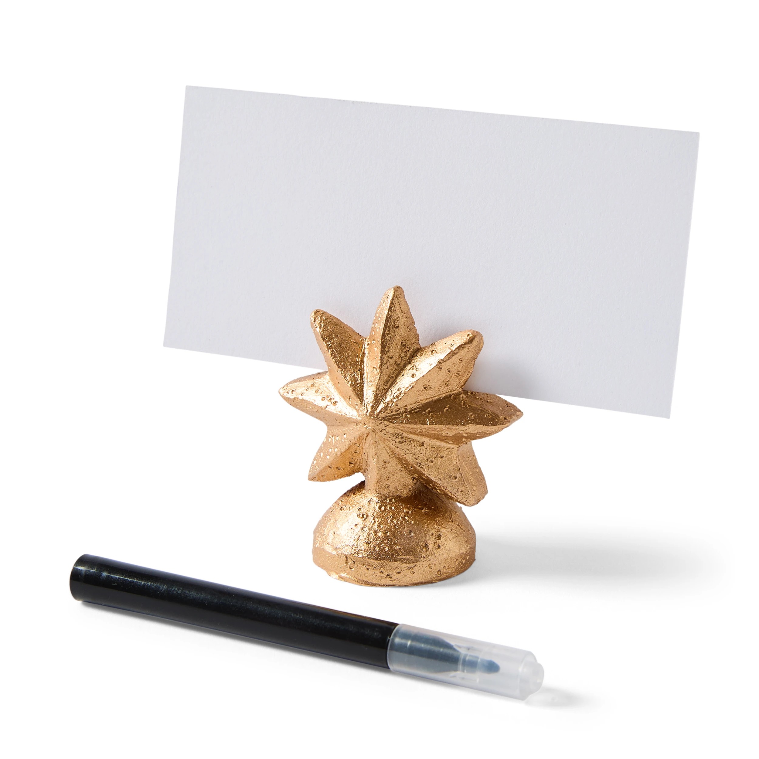 3 4 Pack Gold Look Starburst Placecard Holders, 3 of 8