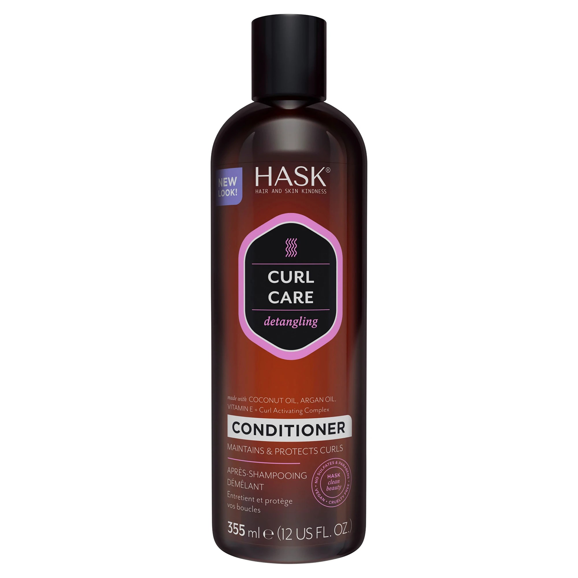 1 Hask Curl Care Detangling Conditioner , Coconut Oil Argan Oil Vitamin E and Curl Activating Complex - 355ml - Multi, 1 of 10