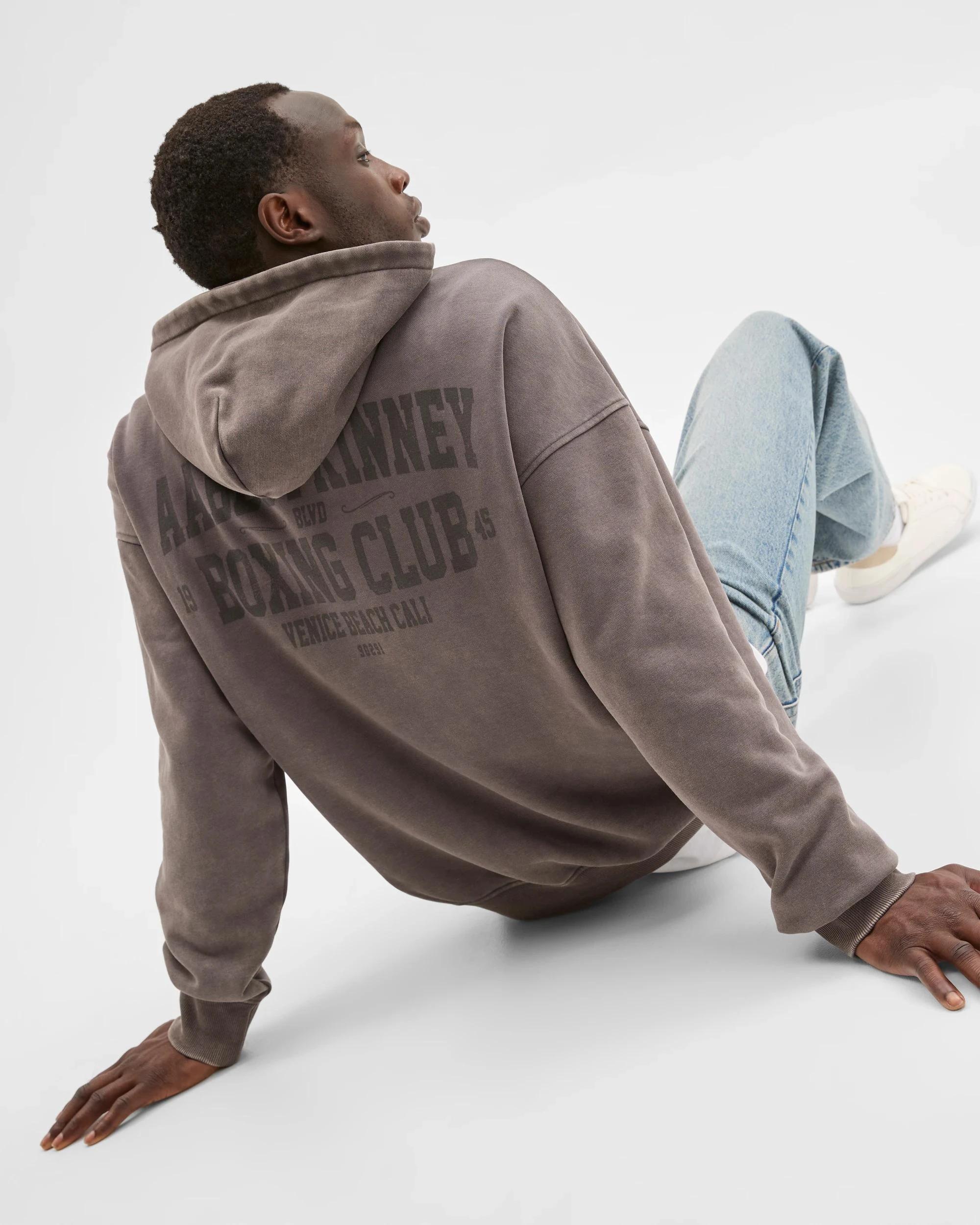 7 Commons Australian Cotton Blend Heavyweight Graphic Hoodie GREY, 7 of 7