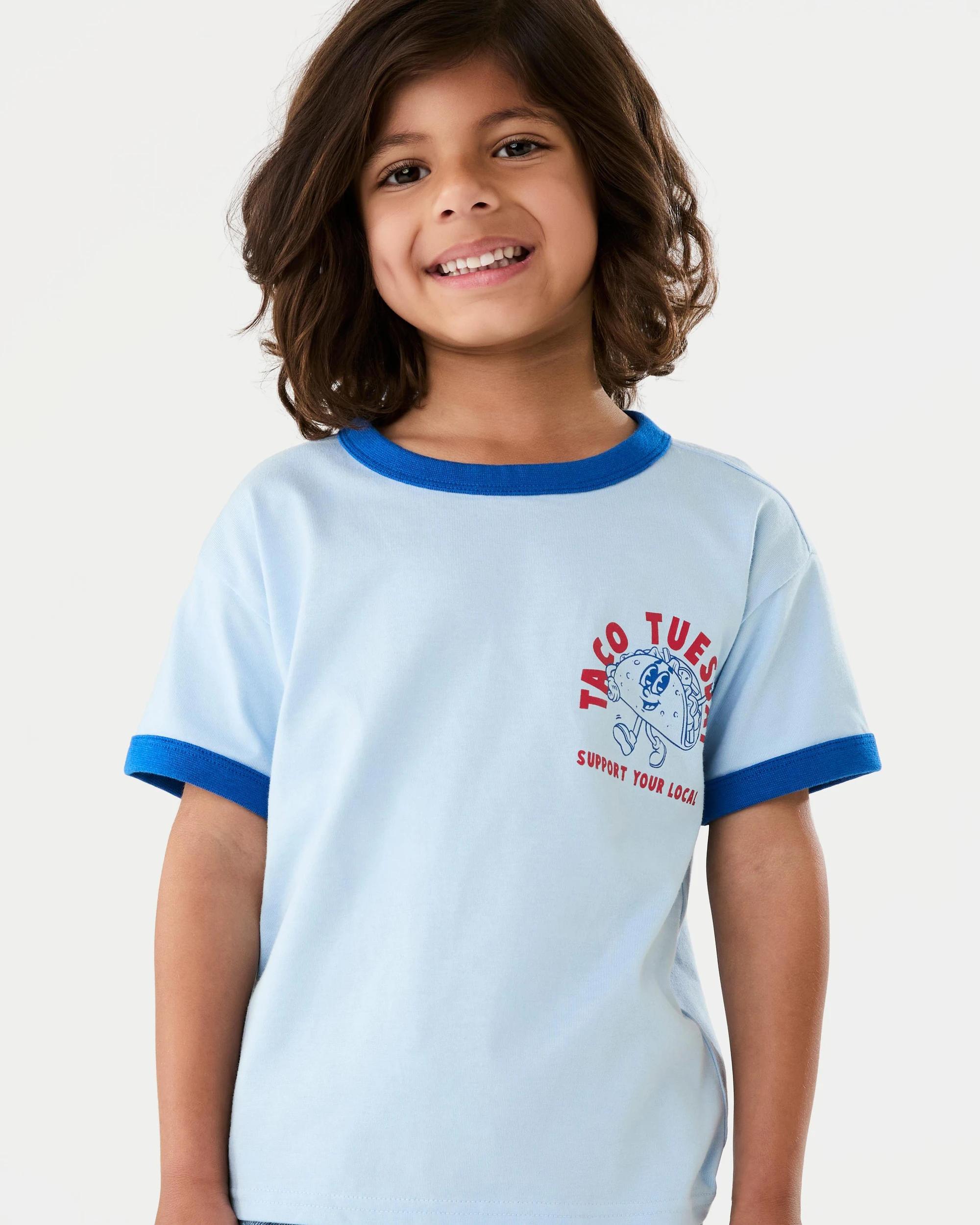 3 Chest Print T-shirt Blu Food, 3 of 8