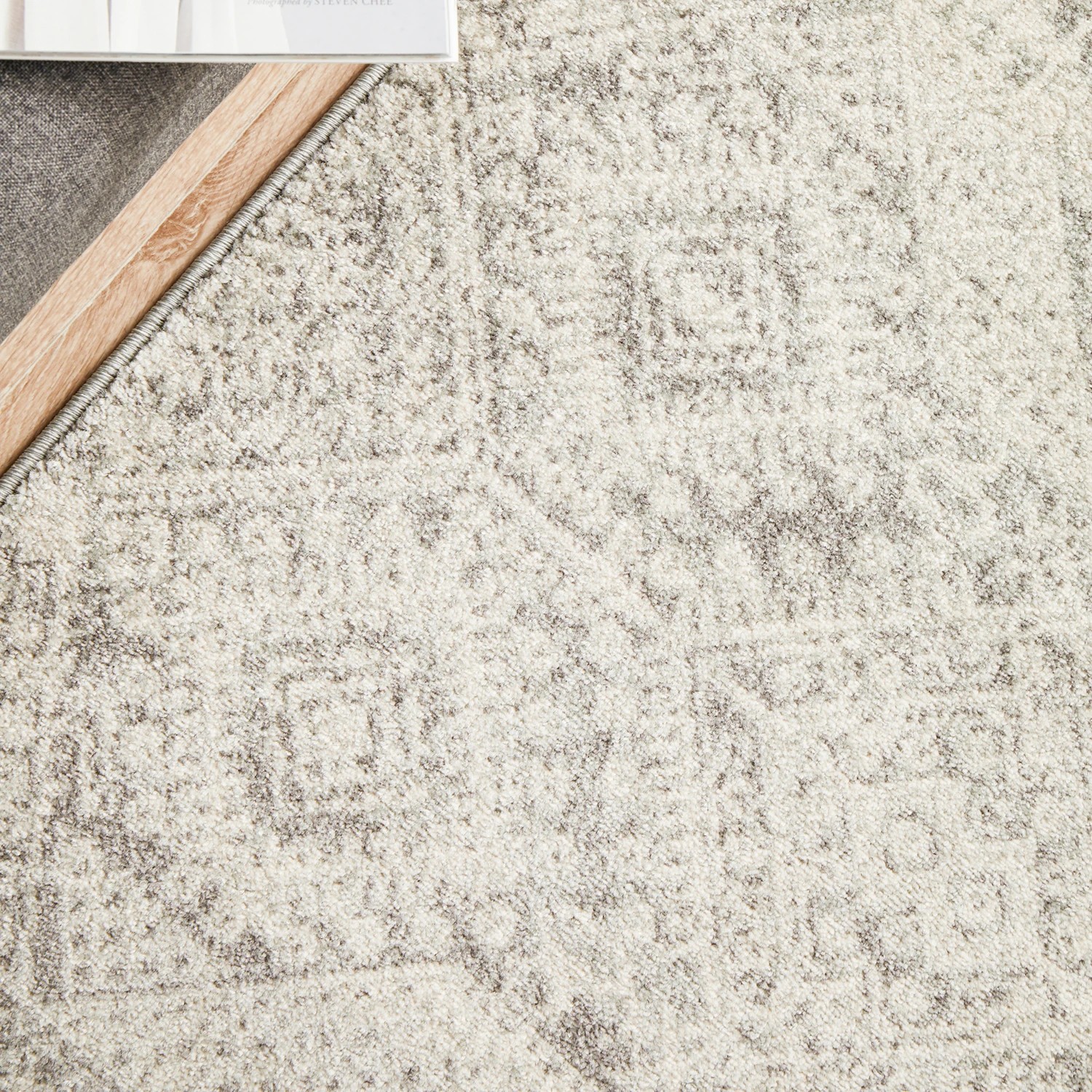 8 Common Ground Rugs Phantom 351 400x80cm - Large Runner Power Loomed Pet Friendly Rug - Silver, 8 of 9