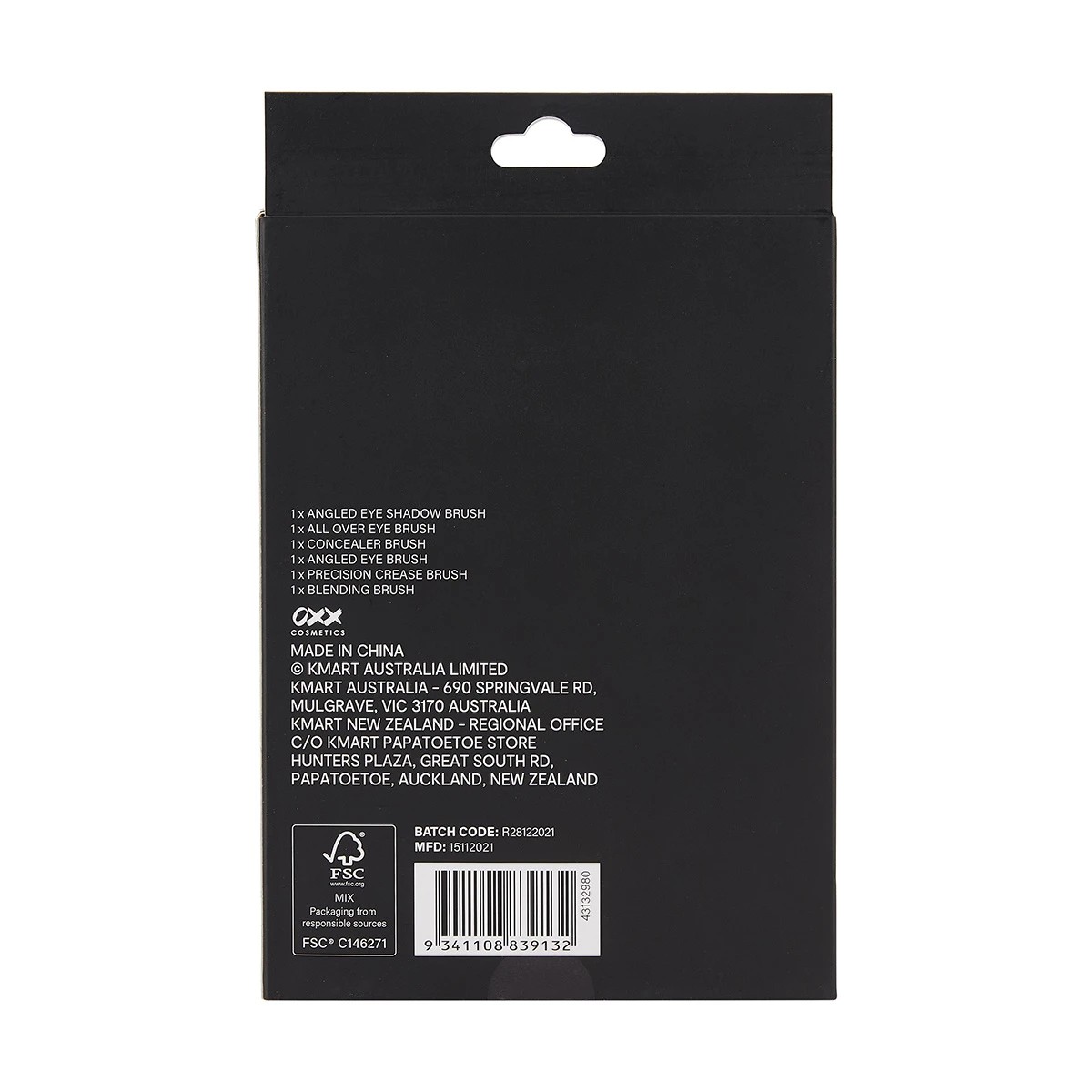 6 OXX Cosmetics Eyes Makeup Brush Set - Black, 6 of 6