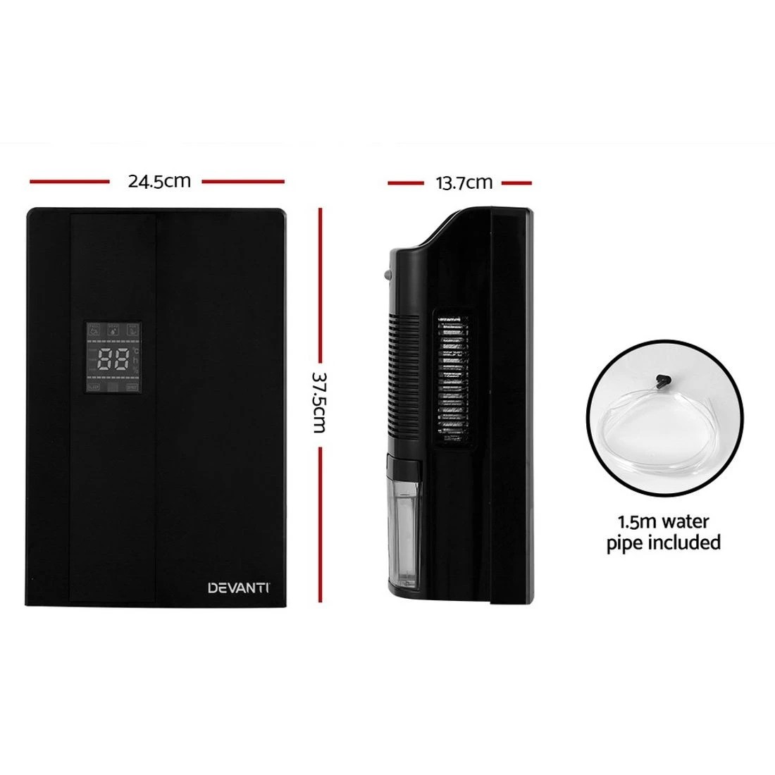 2 Devanti Dehumidifier 2L Air Purifier - Black, 2 of 4