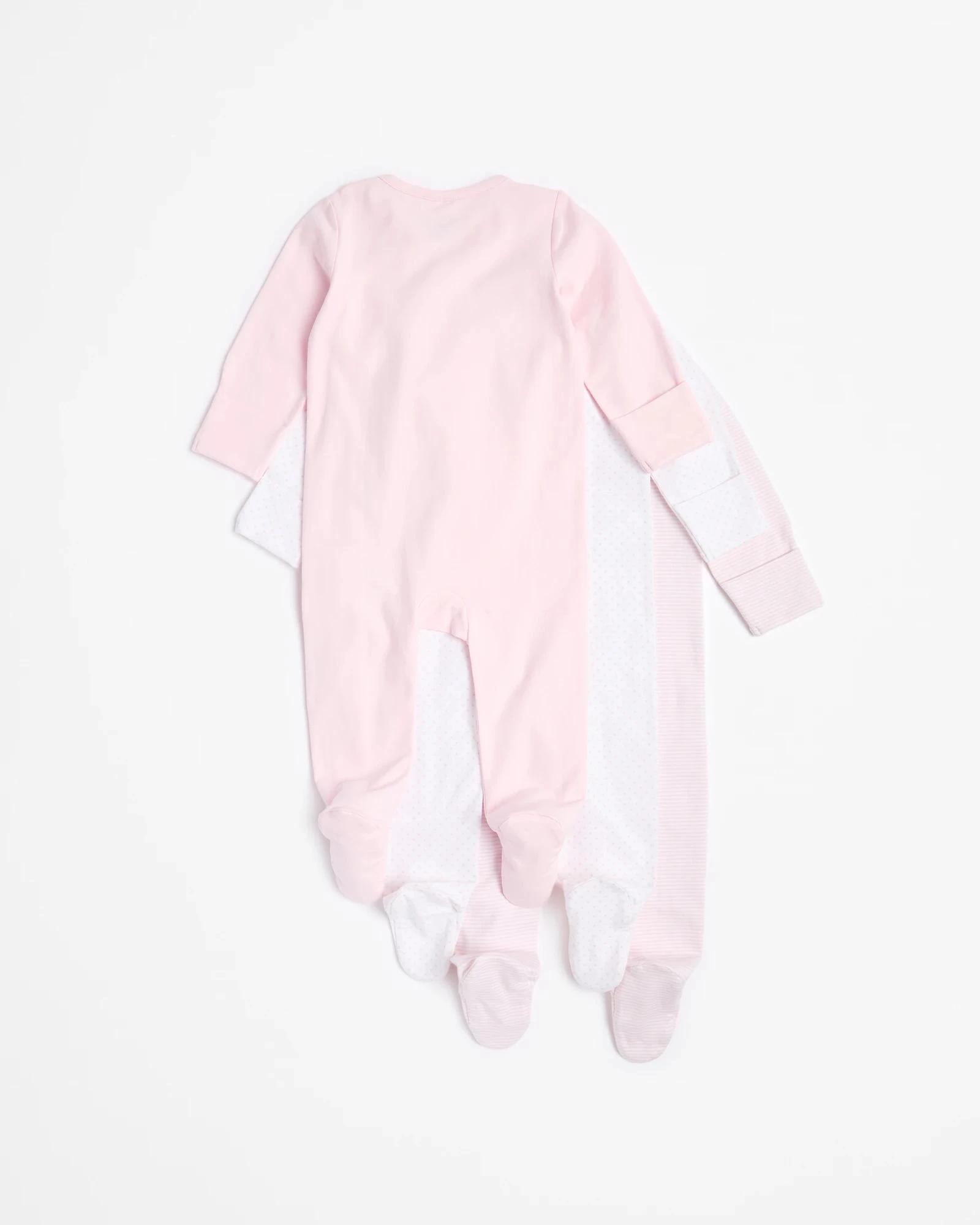 5 Target Baby Baby Organic Cotton Print Zip Coveralls 3 Pack PINK, 5 of 5