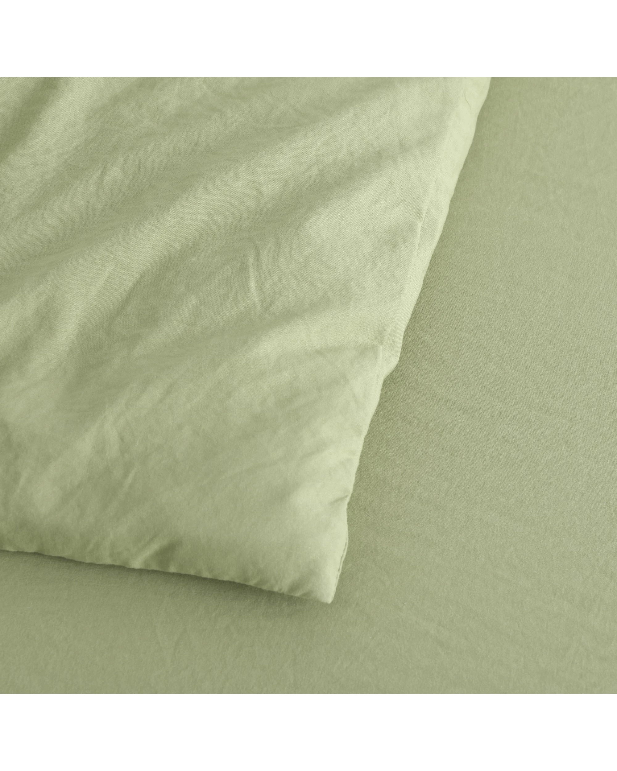 3 Dreamaker Superfine Washed Microfibre Quilt Cover Set - King Bed - Green, 3 of 7