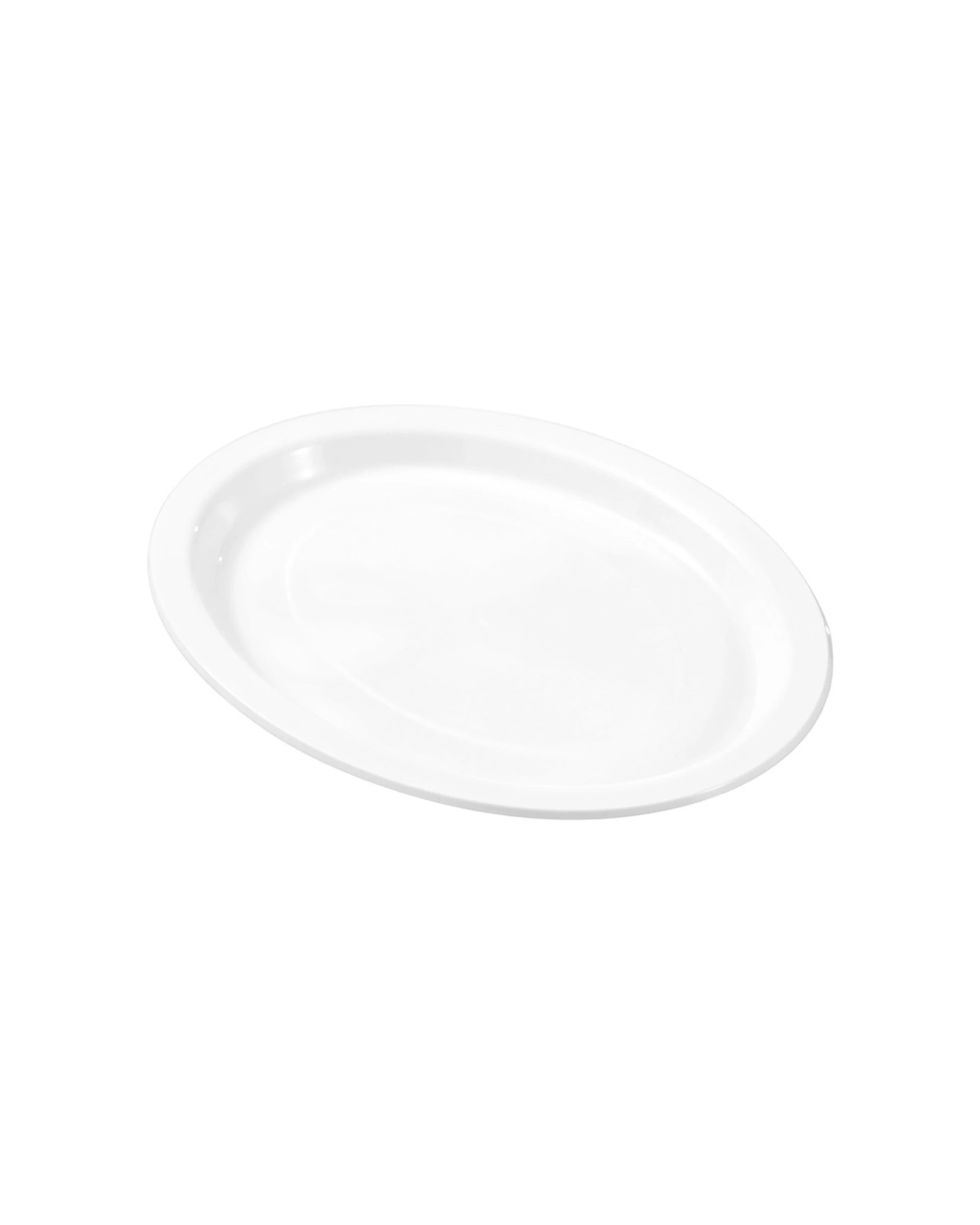 3 Lemon & Lime 4x 50pc Reusable Plastic Food Oval Plate Dinner Set 31x24.5cm Dinnerware - White, 3 of 6