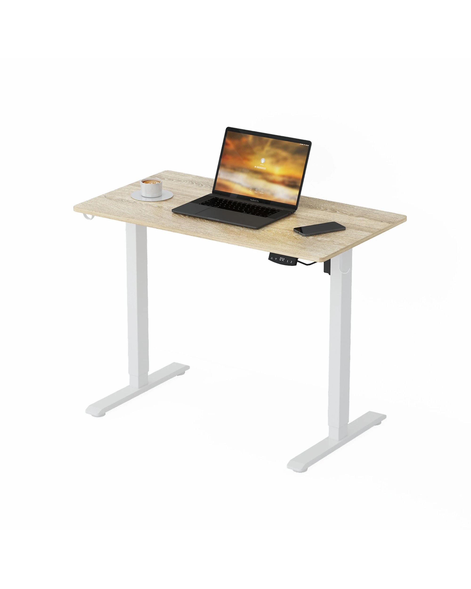 3 Advwin Electric Standing Desk Height Adjustable - Brown, 3 of 5