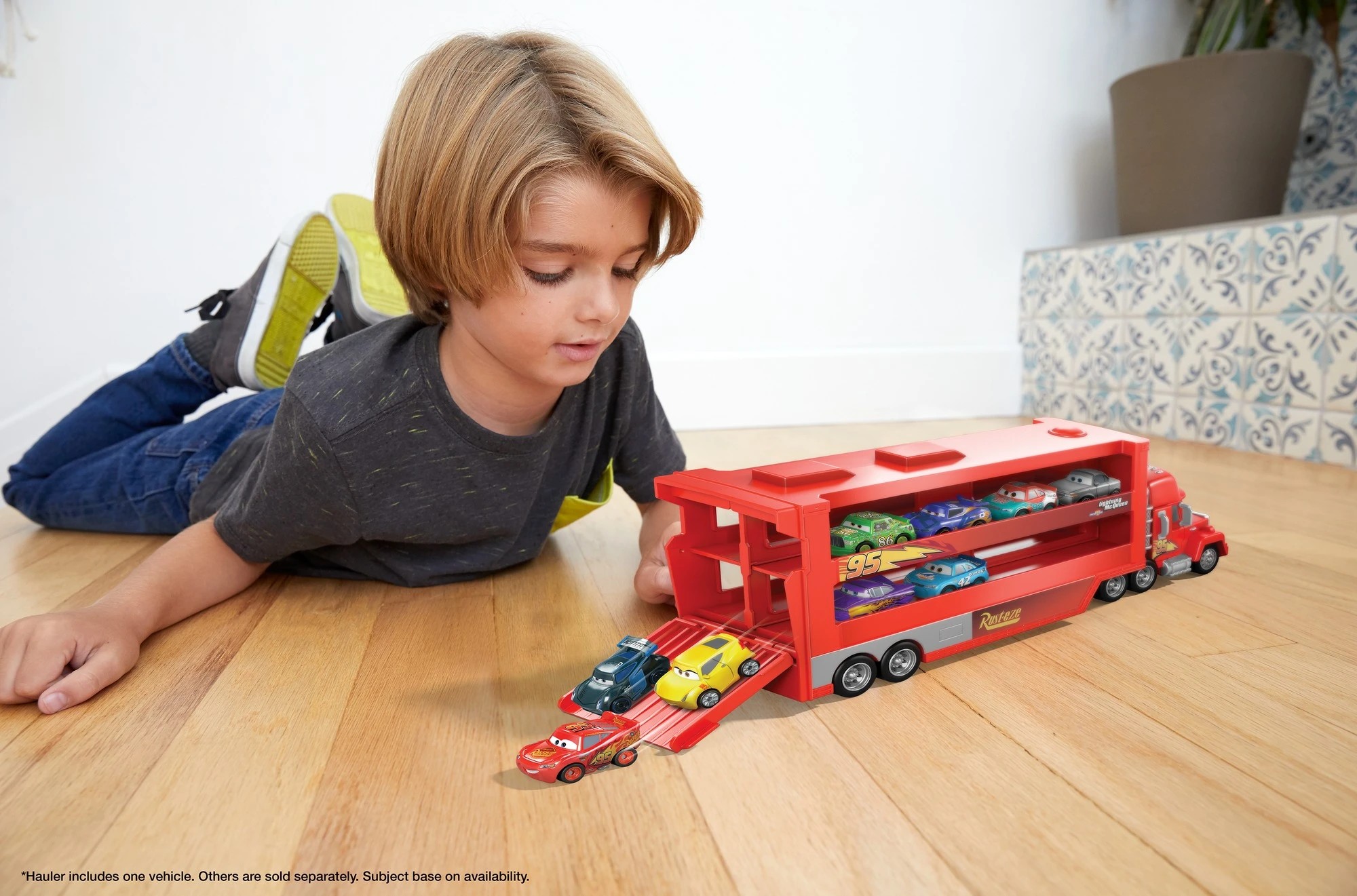 5 Disney Pixar Cars Mack Mini Racers Hauler - Red, 5 of 5
