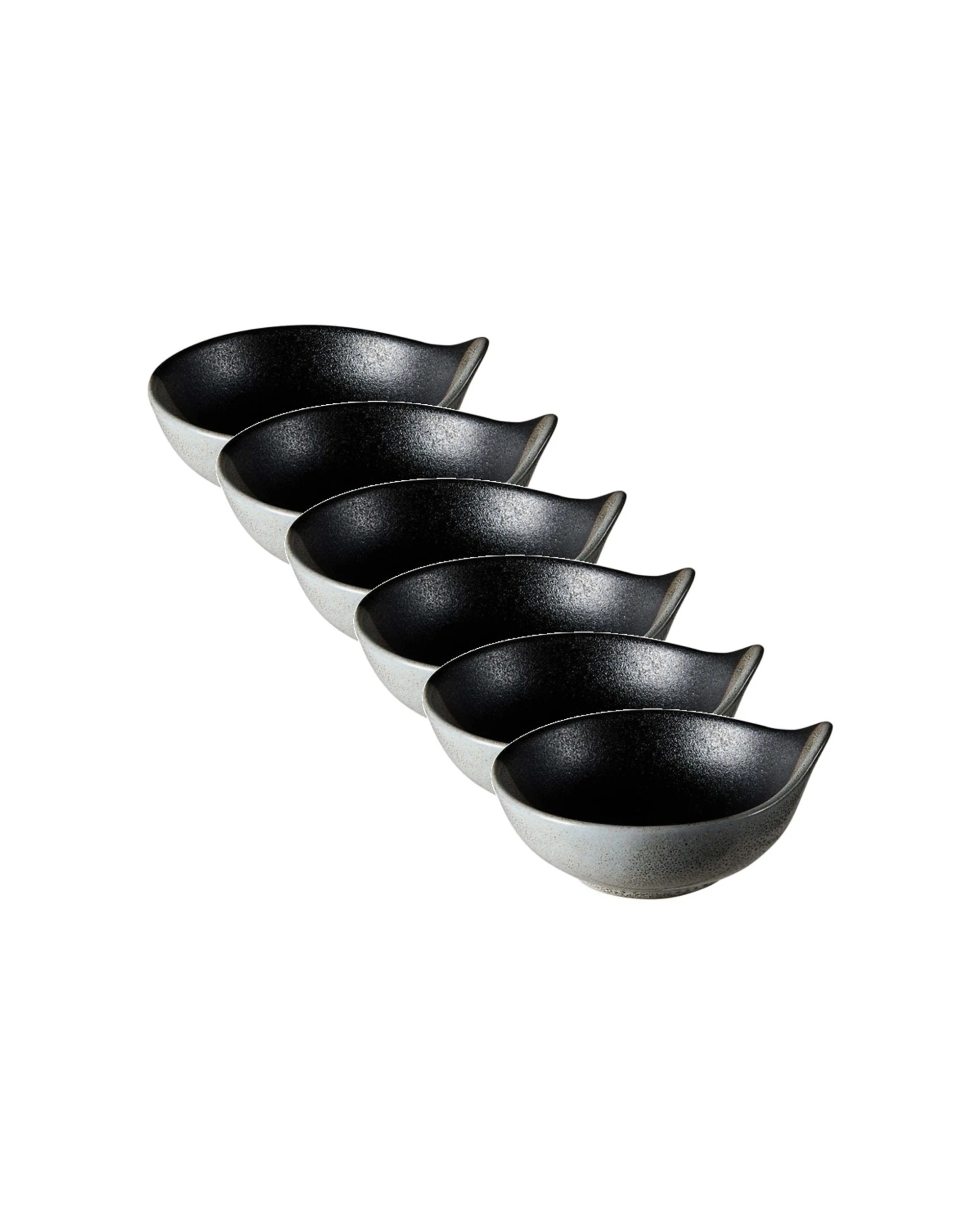 1 Maxwell & Williams 6x Caviar Umi Handled Sauce Bowl Porcelain Set 10x4.5cm - Multi, 1 of 4