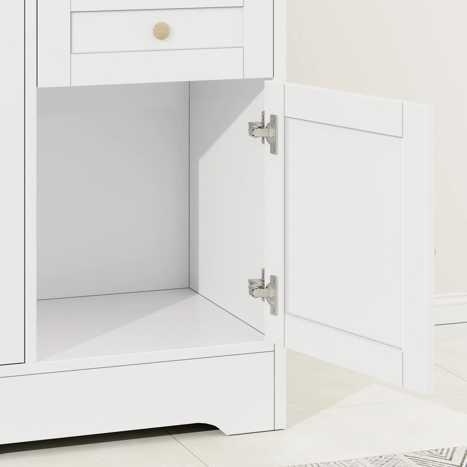 8 Alfordson Buffet Sideboard Cupboard Storage Cabinet Kitchen Hallway Doors White - White, 8 of 10