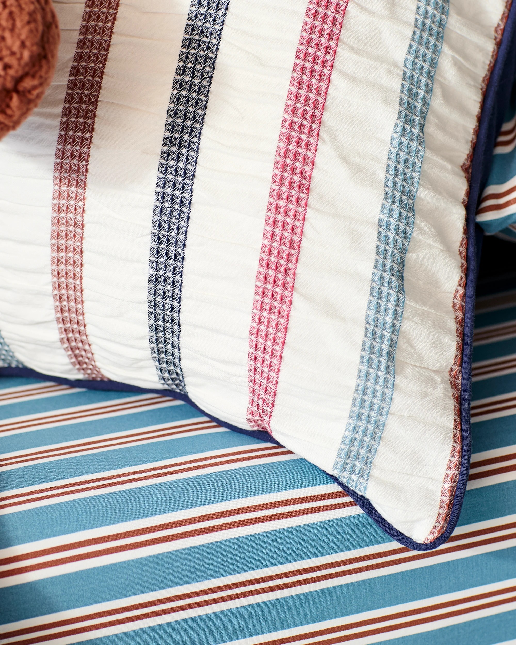 5 Target Frankie Waffle Stripe Seersucker Kids Quilt Cover Set - Queen Bed - Blue, 5 of 9
