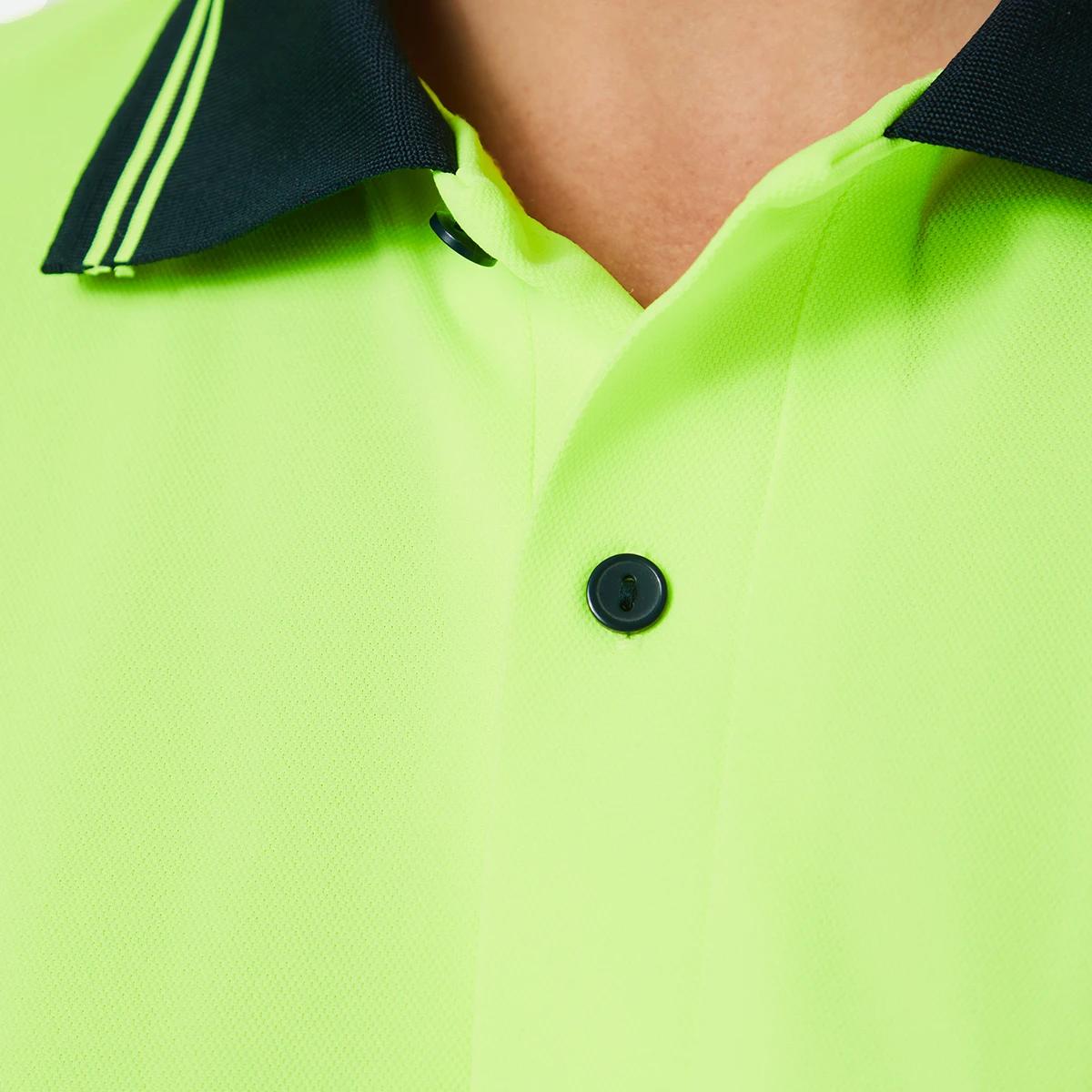 10 Workwear Hi-Visibility Short Sleeve Polo Shirt Yellow, 10 of 10