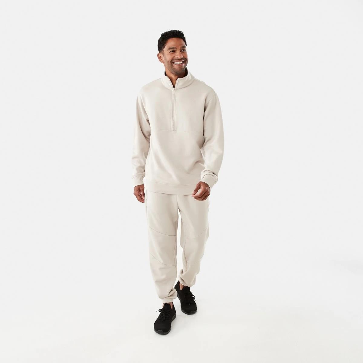 6 Active Mens Panel Trackpants SILVER LINING, 6 of 6