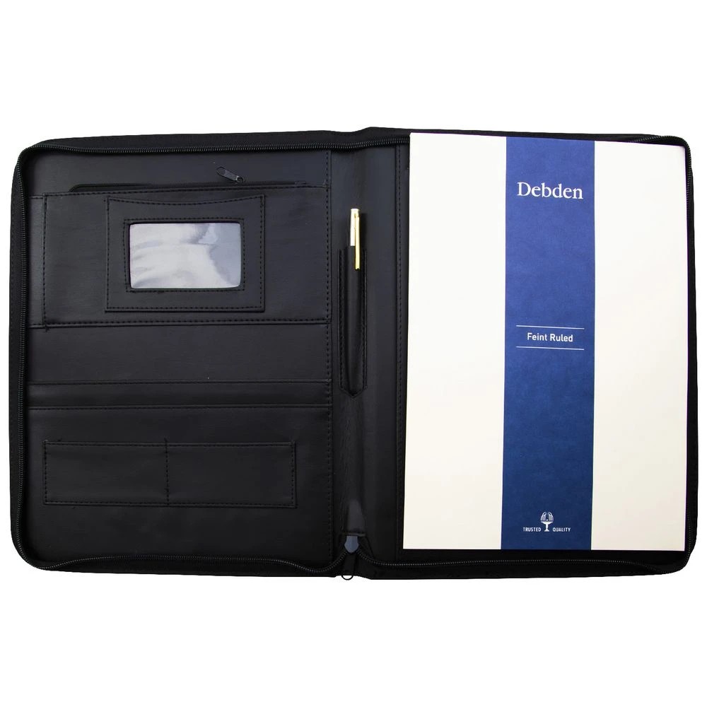 2 Collins Debden A4 Zippered Portfolio Black, 2 of 3