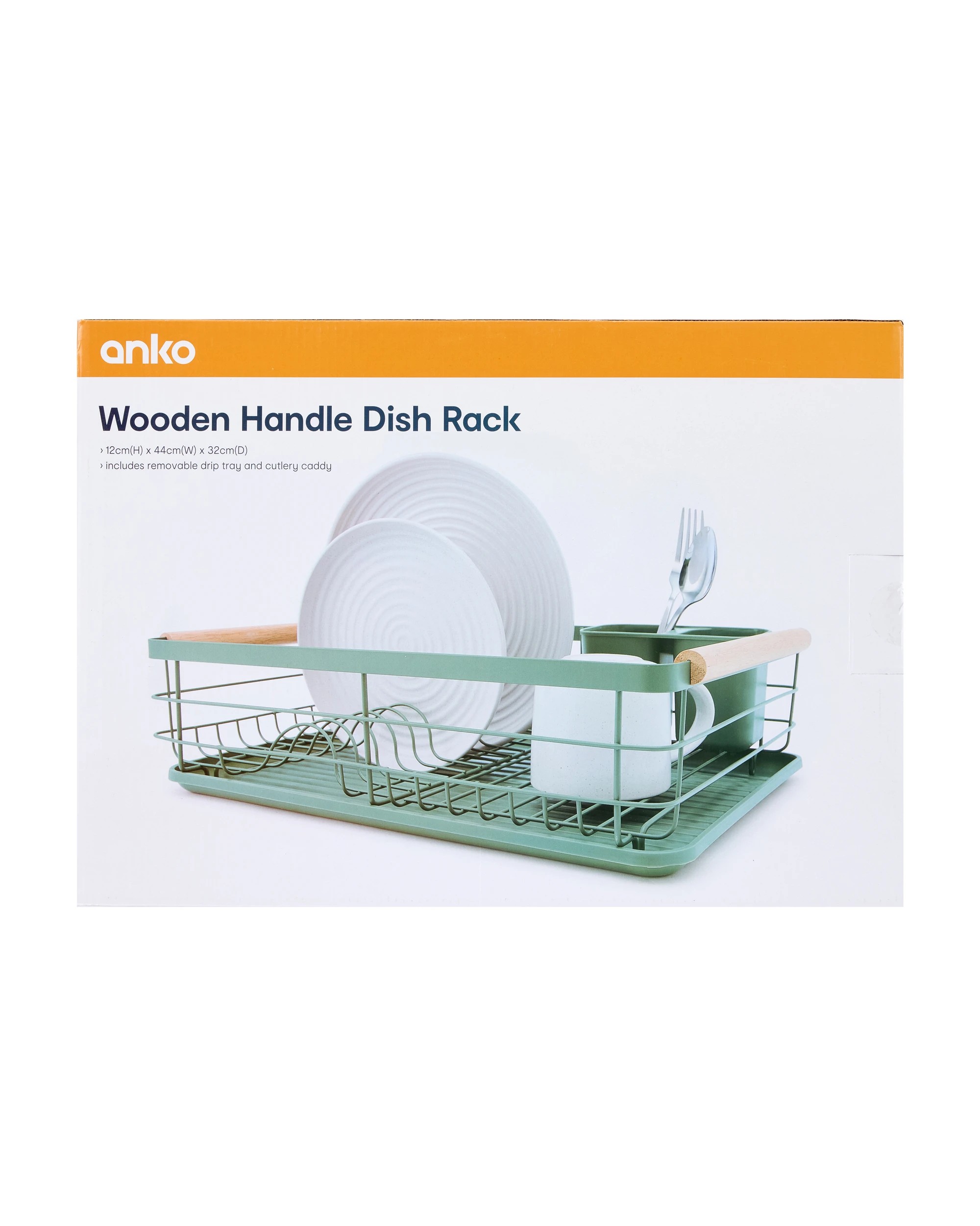 9 Green Wooden Handle Dish Rack, 9 of 9