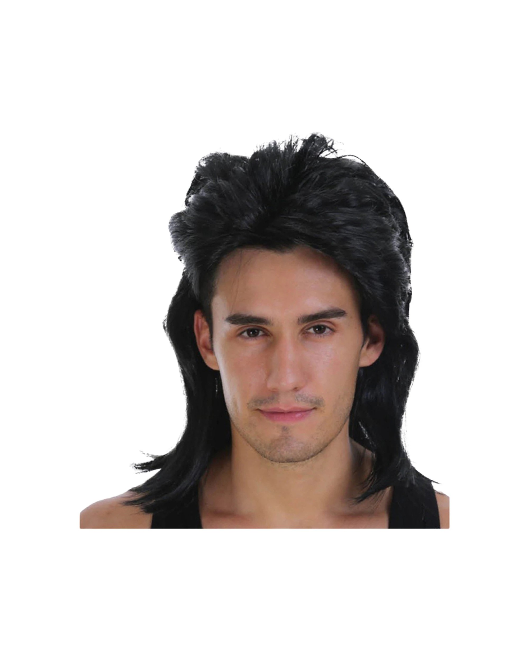 1 JD Party Mens Mullet Wig Synthetic Costume Accessory - Black, 1 of 1