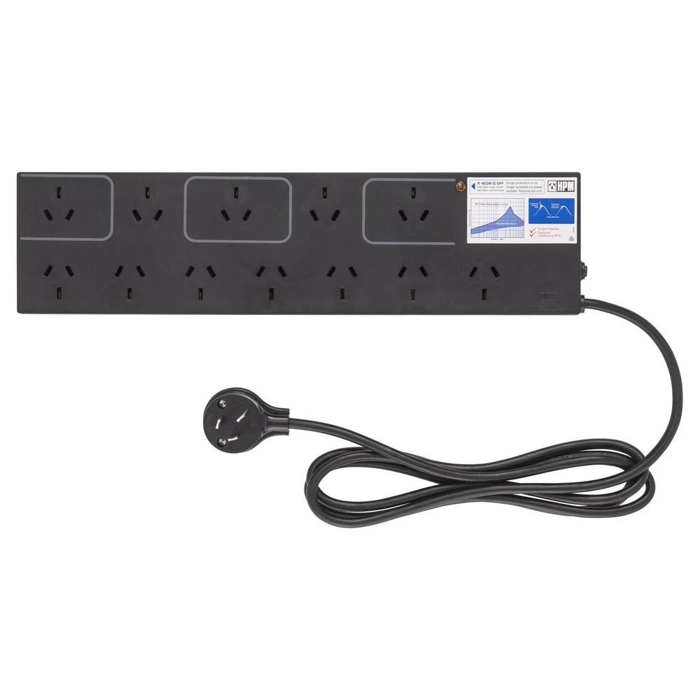 2 HPM 12 Outlet Transformer Spacing Powerboard 1.8m, 2 of 3