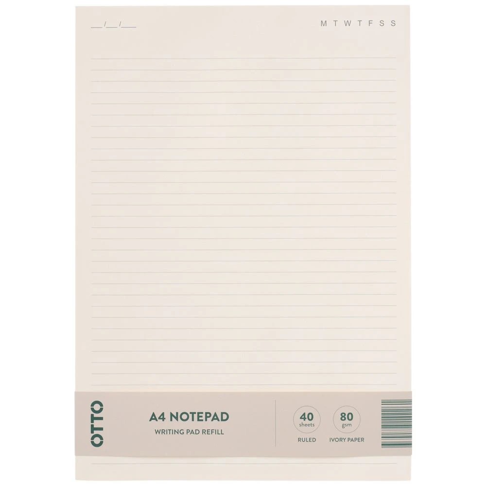 1 Otto A4 Notepad Ruled Ivory 40 Sheets, 1 of 1