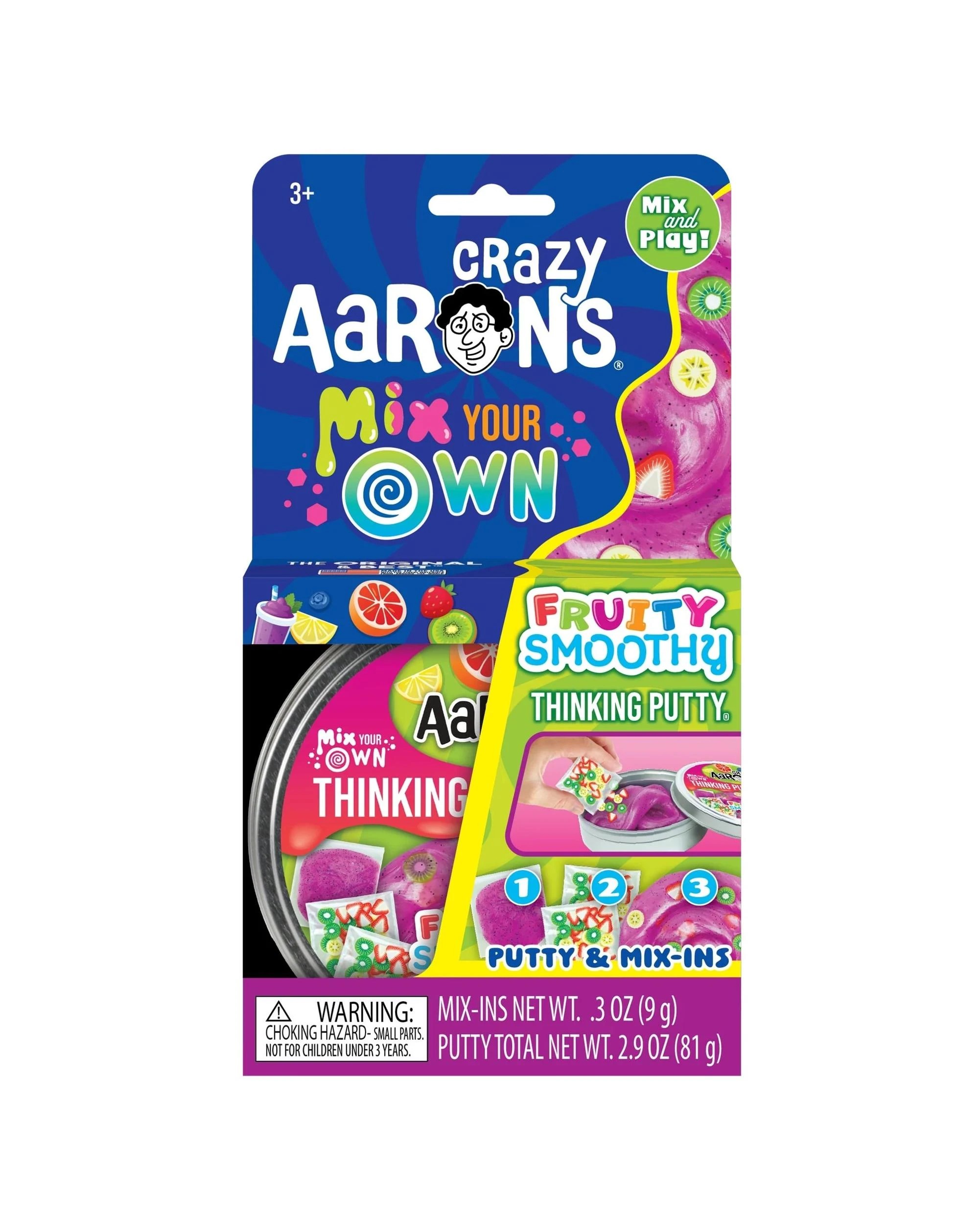 1 Crazy Aaron's Thinking Putty Mix Your Own Fruity Smoothy 4 inch Tin, 1 of 5