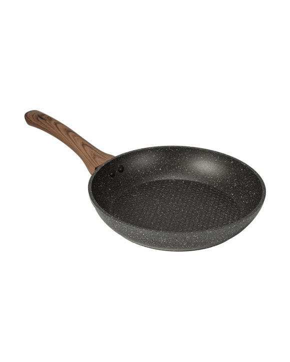 24cm Aluminium 4 Layer Non-Stick Frypan - Wood Look