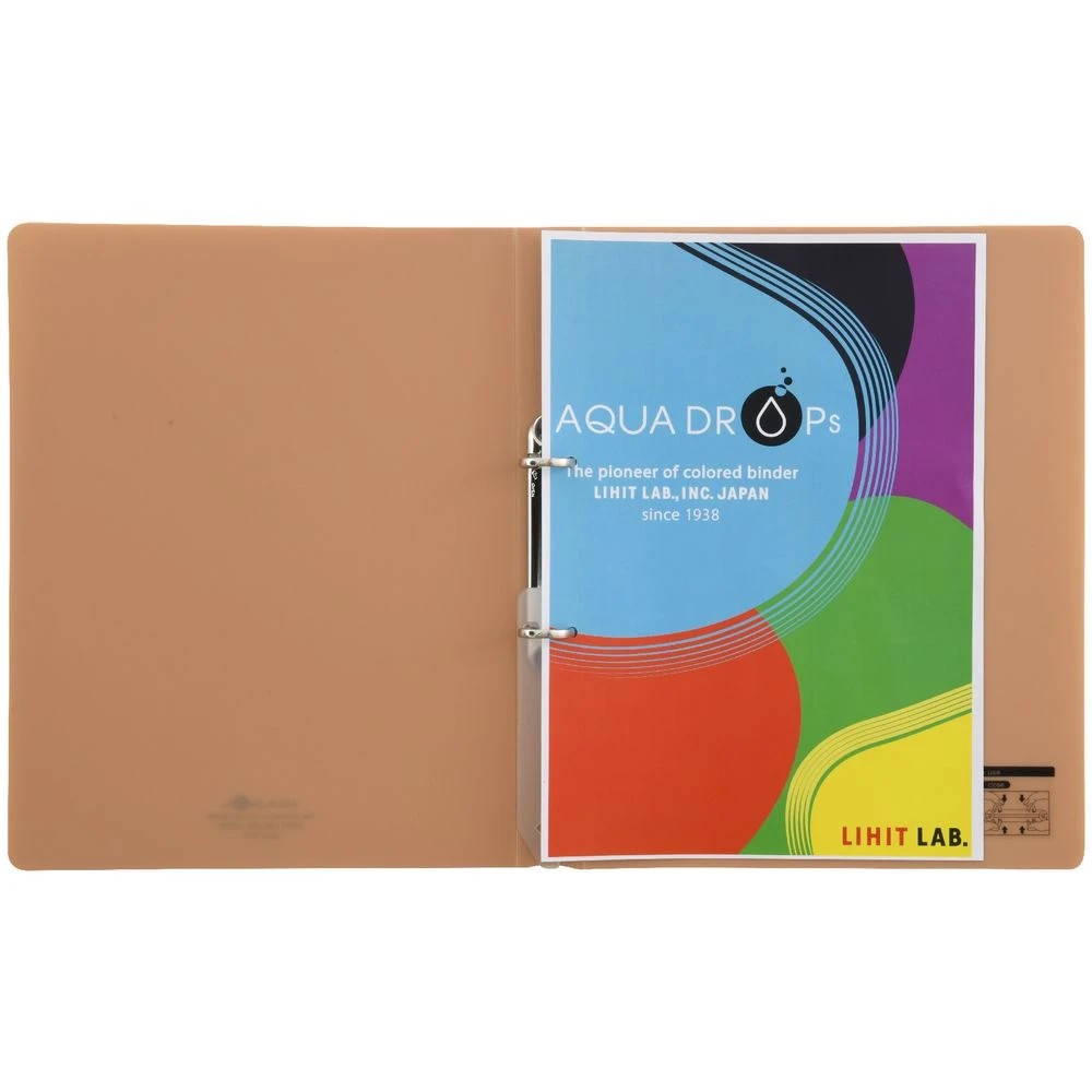 4 Aqua Drops A4 Twist Binder 2-O 18mm Vivid Beige, 4 of 4