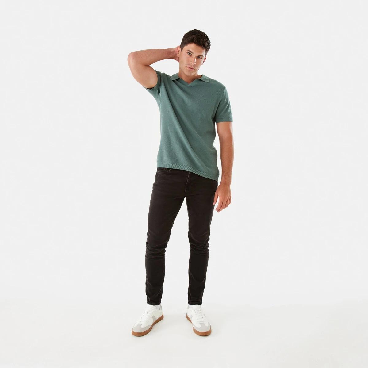 3 Slim Fit Stretch Jeans SOLID BLACK, 3 of 6