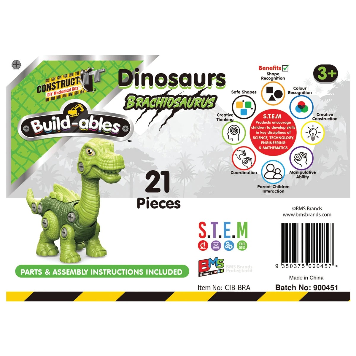 1 Construct-it Build-ables Brachiosaurus, 1 of 6