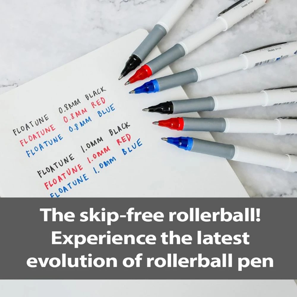 6 Pentel Floatune 0.8mm Capped Rollerball Pen Assorted 4 Pack, 6 of 6