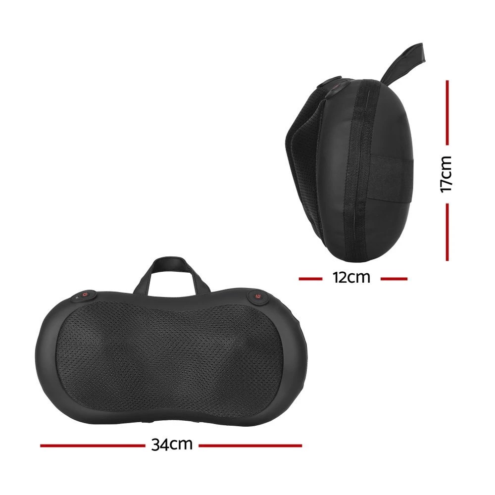 2 Livemor Neck Massager With Heat Kneading Back - Black, 2 of 8