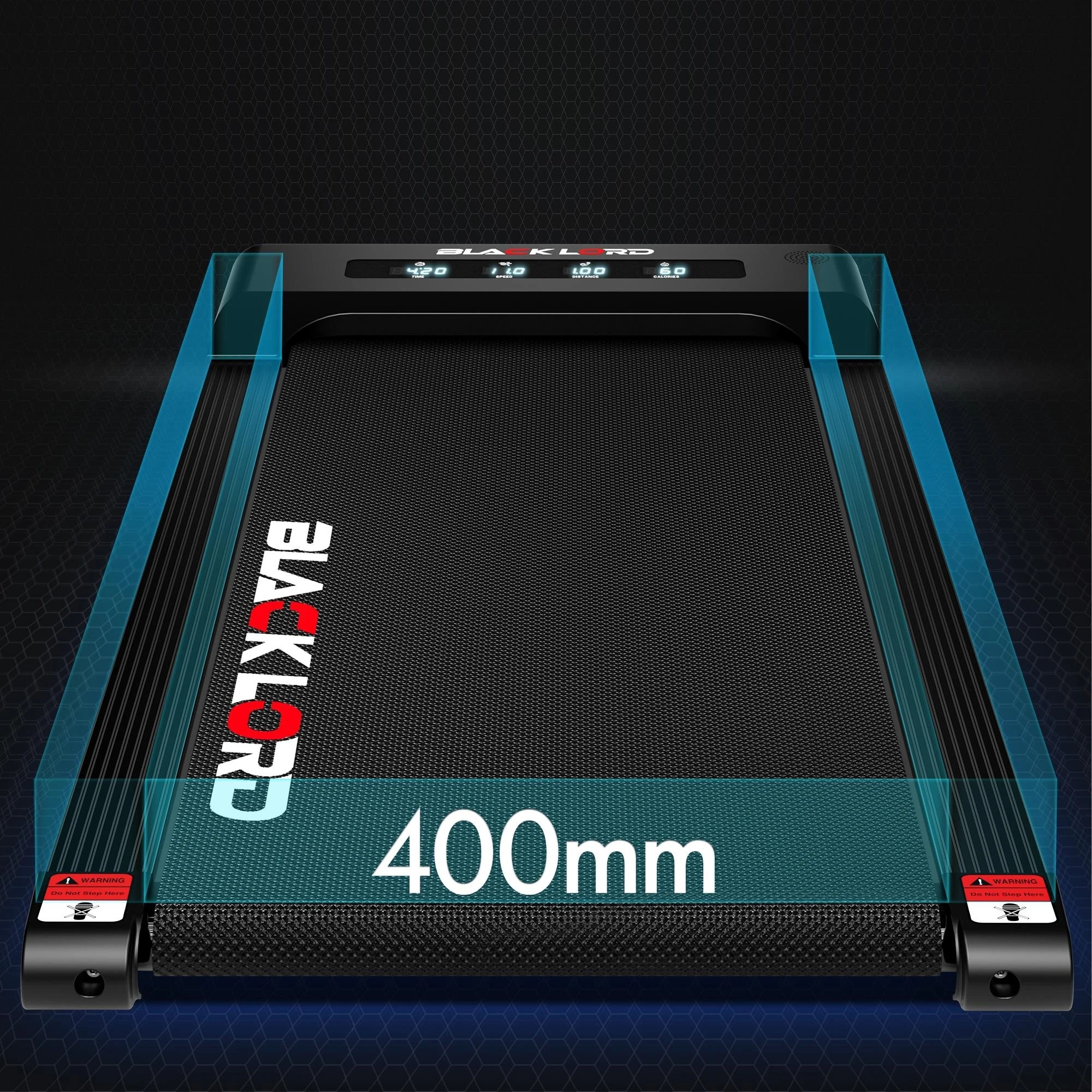 7 Black Lord Treadmill Electric Walking Pad Under Desk Home Gym 400mm - Black, 7 of 8