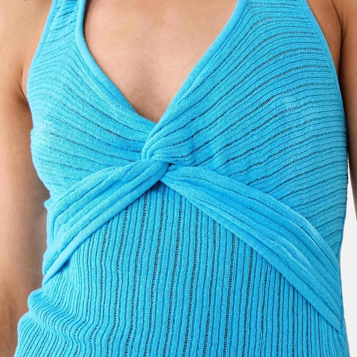 8 Halter Twist Front Top AQUAMARINE, 8 of 10