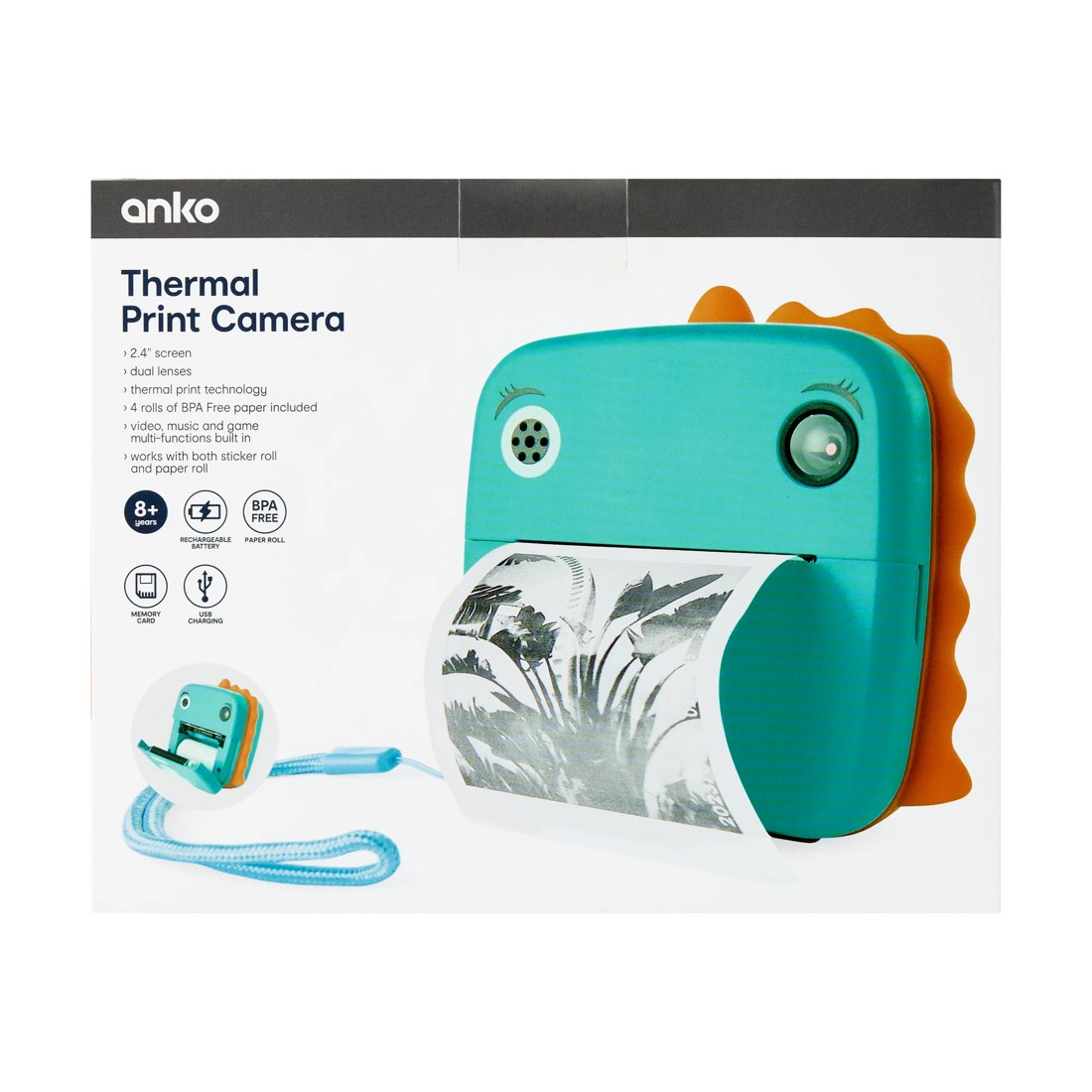 10 Thermal Print Camera - Blue, 10 of 10
