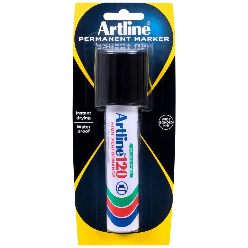1 Artline 120 Permanent Marker Black, 1 of 5
