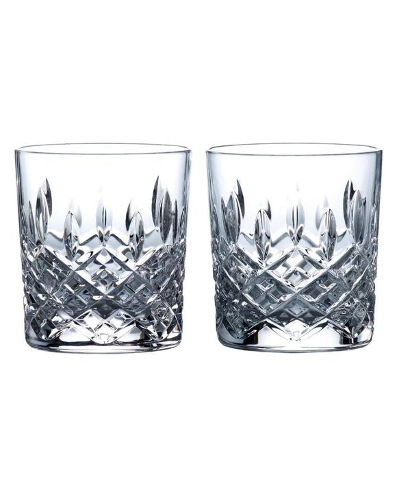 Royal Doulton Ashmere Crystal Whiskey Tumbler 290ml  Set of 2 Glasses - Clear