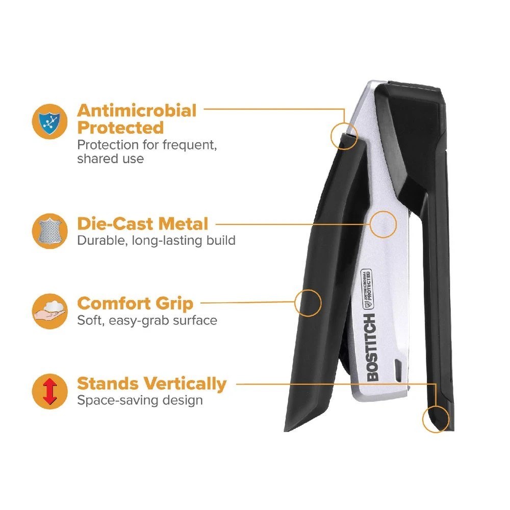2 Bostitch InPOWER+ 28 Premium Stapler Silver/Black, 2 of 3