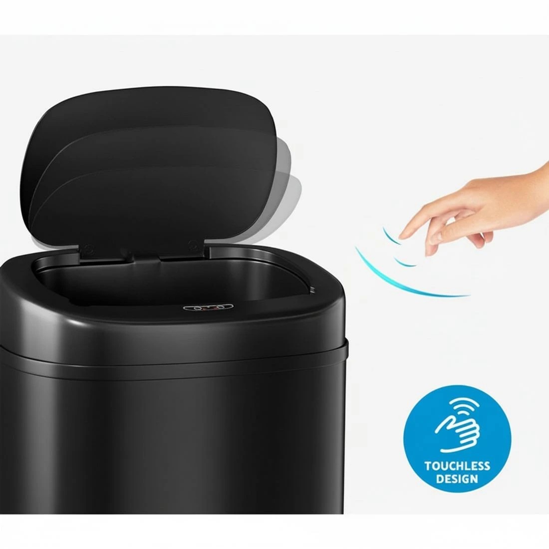 4 Devanti 82L Motion Sensor Bin Rubbish Automatic - Black, 4 of 5
