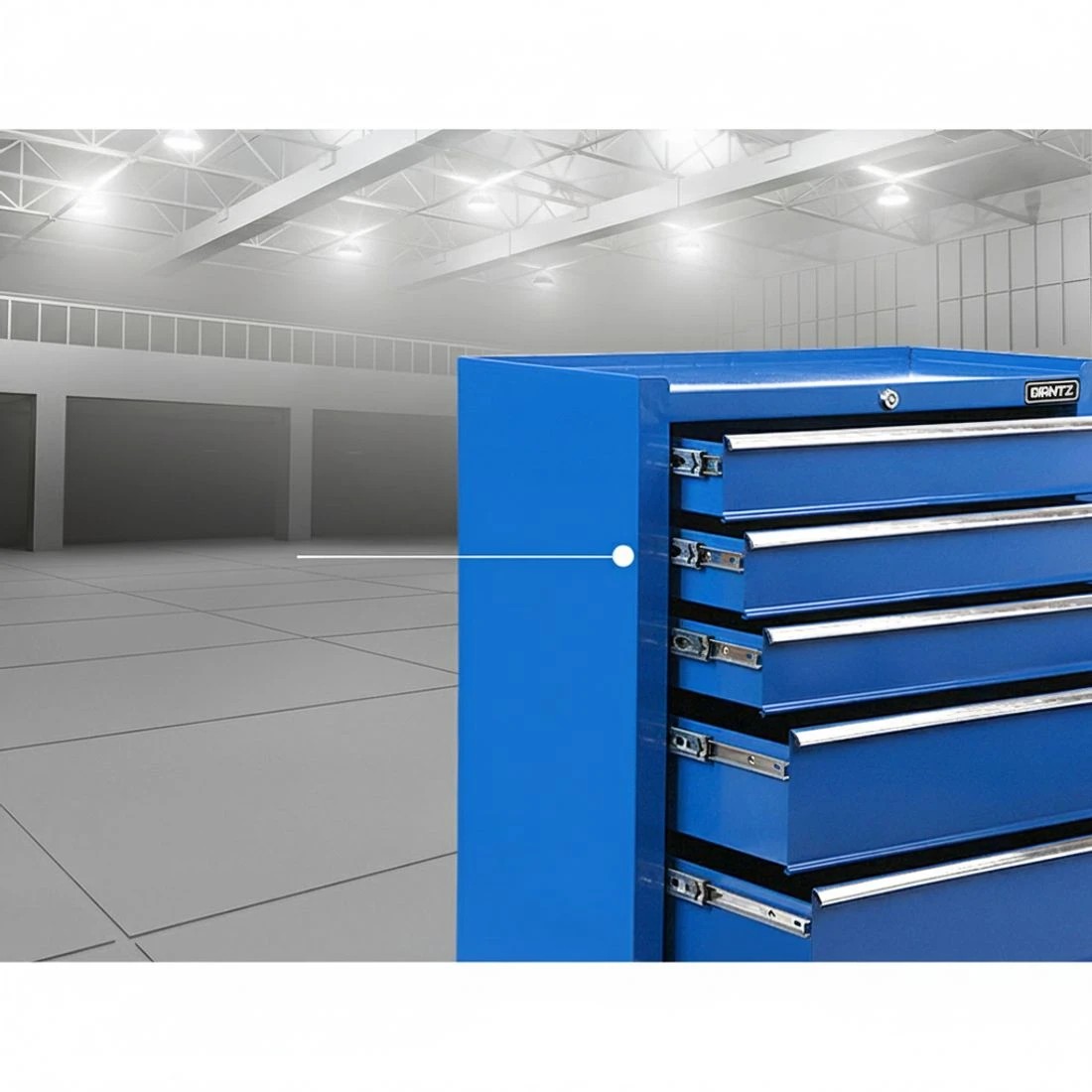 5 Giantz 5 Drawer Tool Box Cabinet Chest Trolley Box Garage Storage Toolbox - Blue, 5 of 8