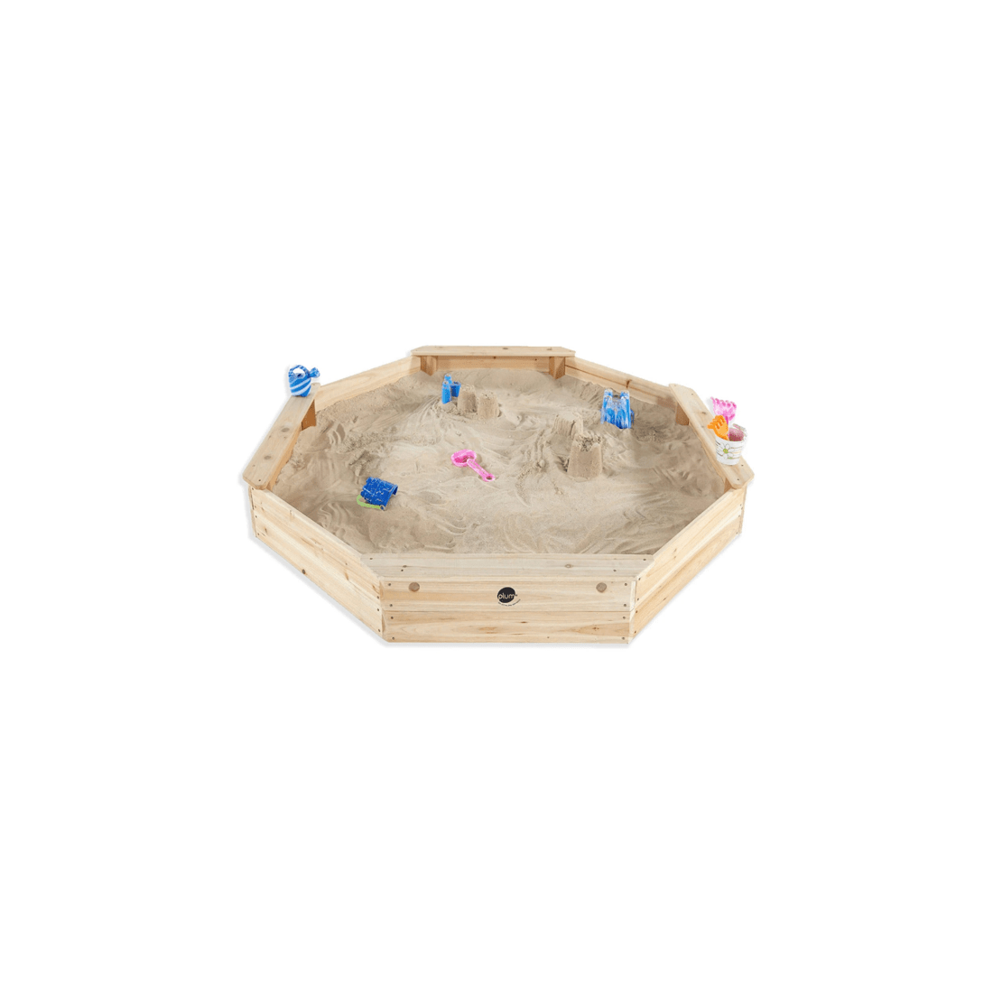 2 Plum Play Au Giant Octagonal Wooden Sandpit With Cover And Groundsheet
 - Multi, 2 of 2