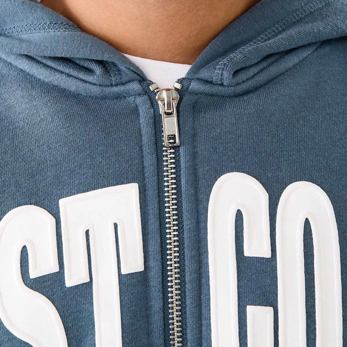 4 Cropped Print Zip Through Hoodie East Coast, 4 of 9